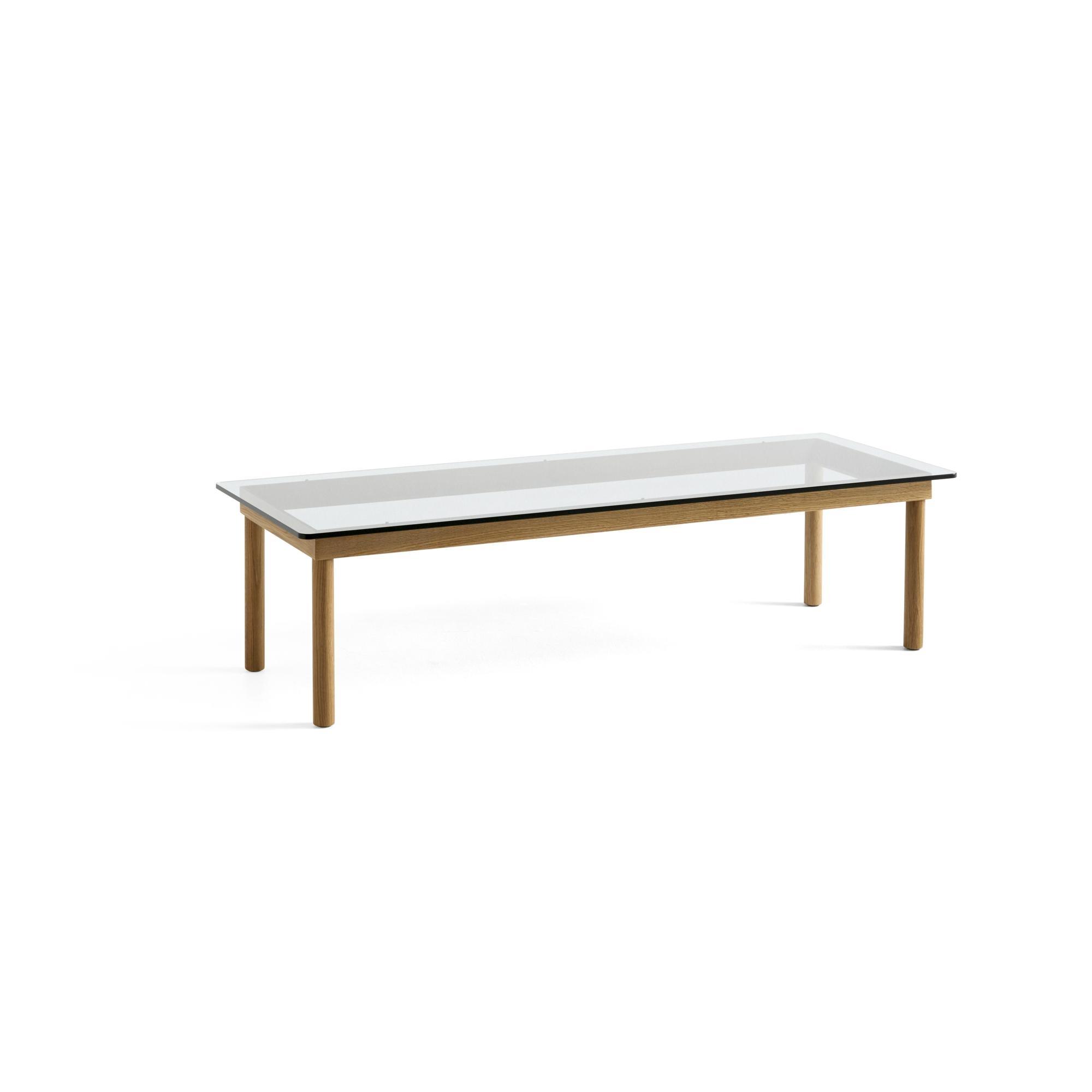 HAY Kofi Coffee Table 36x50x140 Oak/ Clear Glass