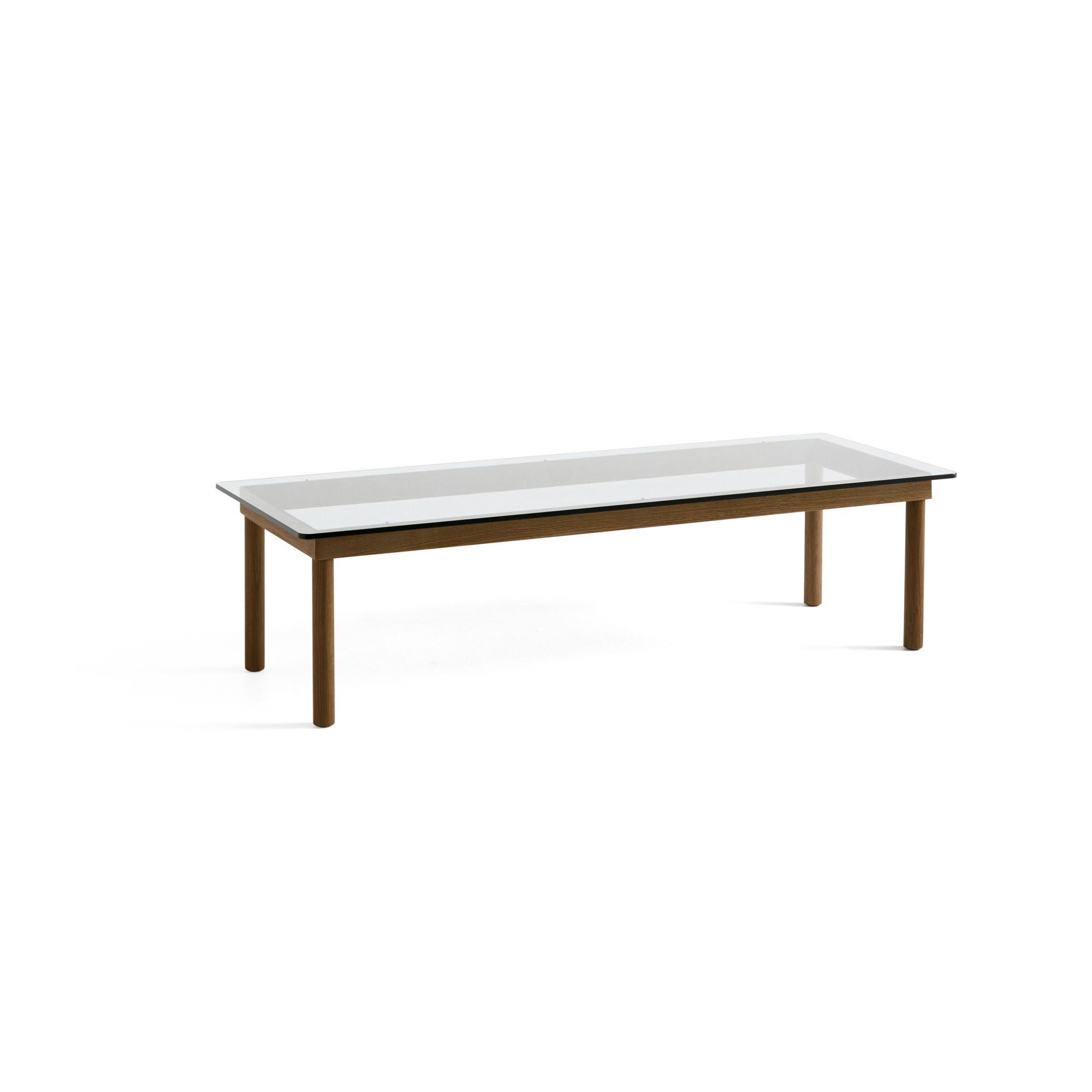 HAY Kofi Coffee Table 36x50x140 Walnut/ Clear Glass