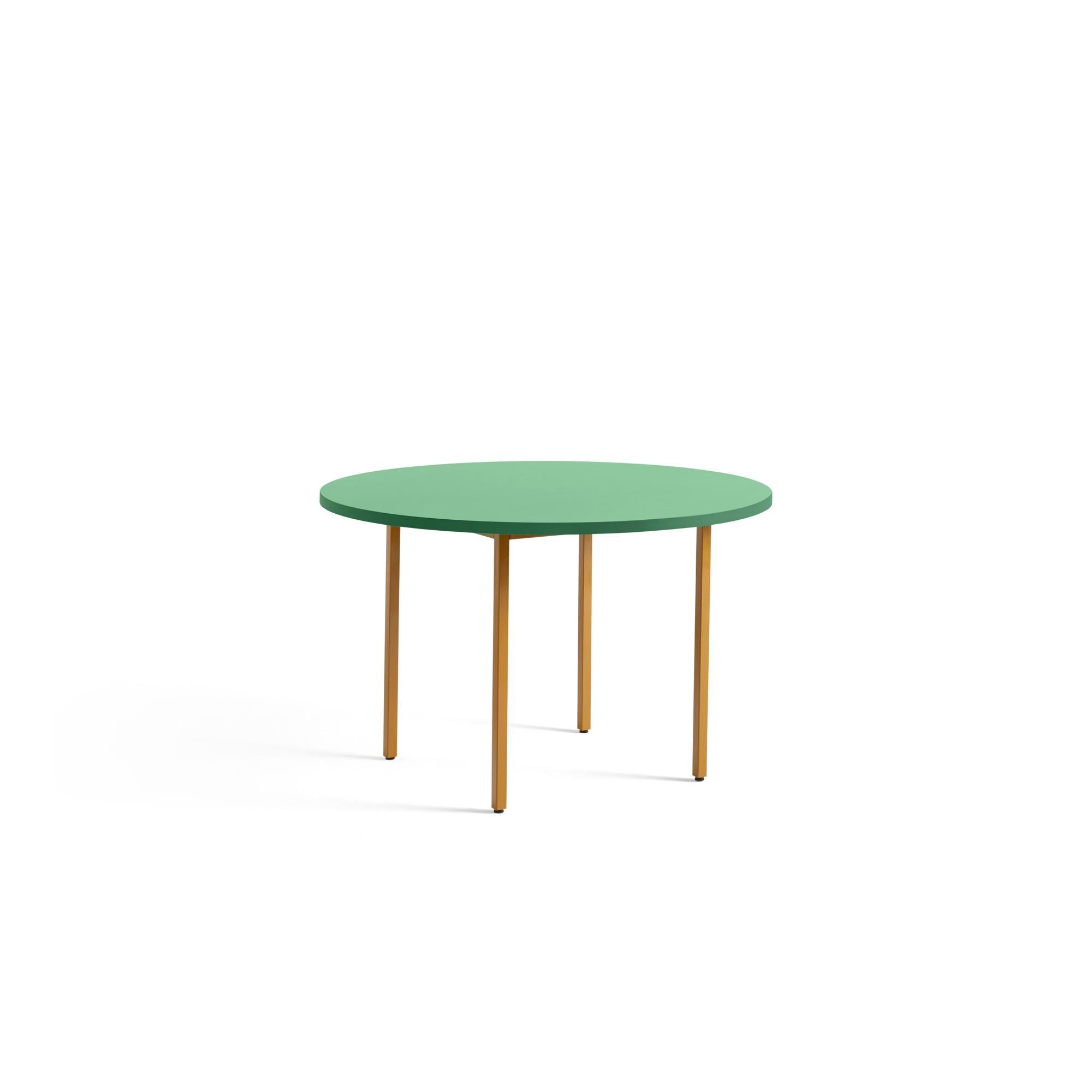 HAY Two-Colour Dining Table Ø120 Ochre/Green Mint