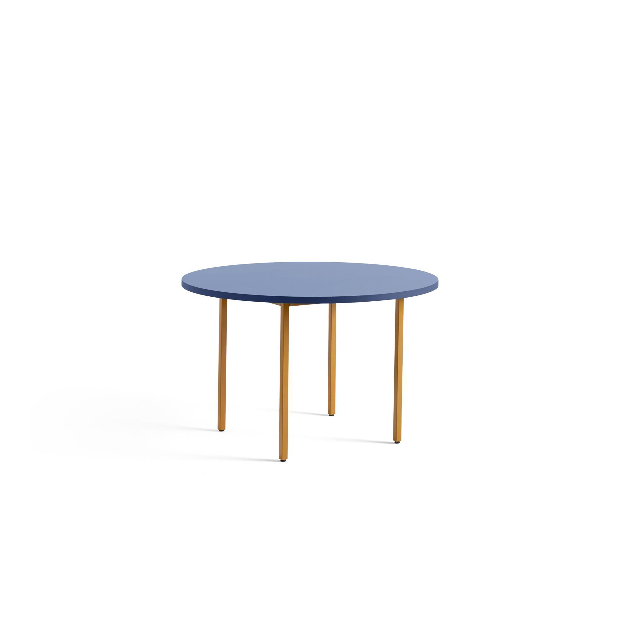 HAY Two-Colour Dining Table Ø120 Ochre/Blue