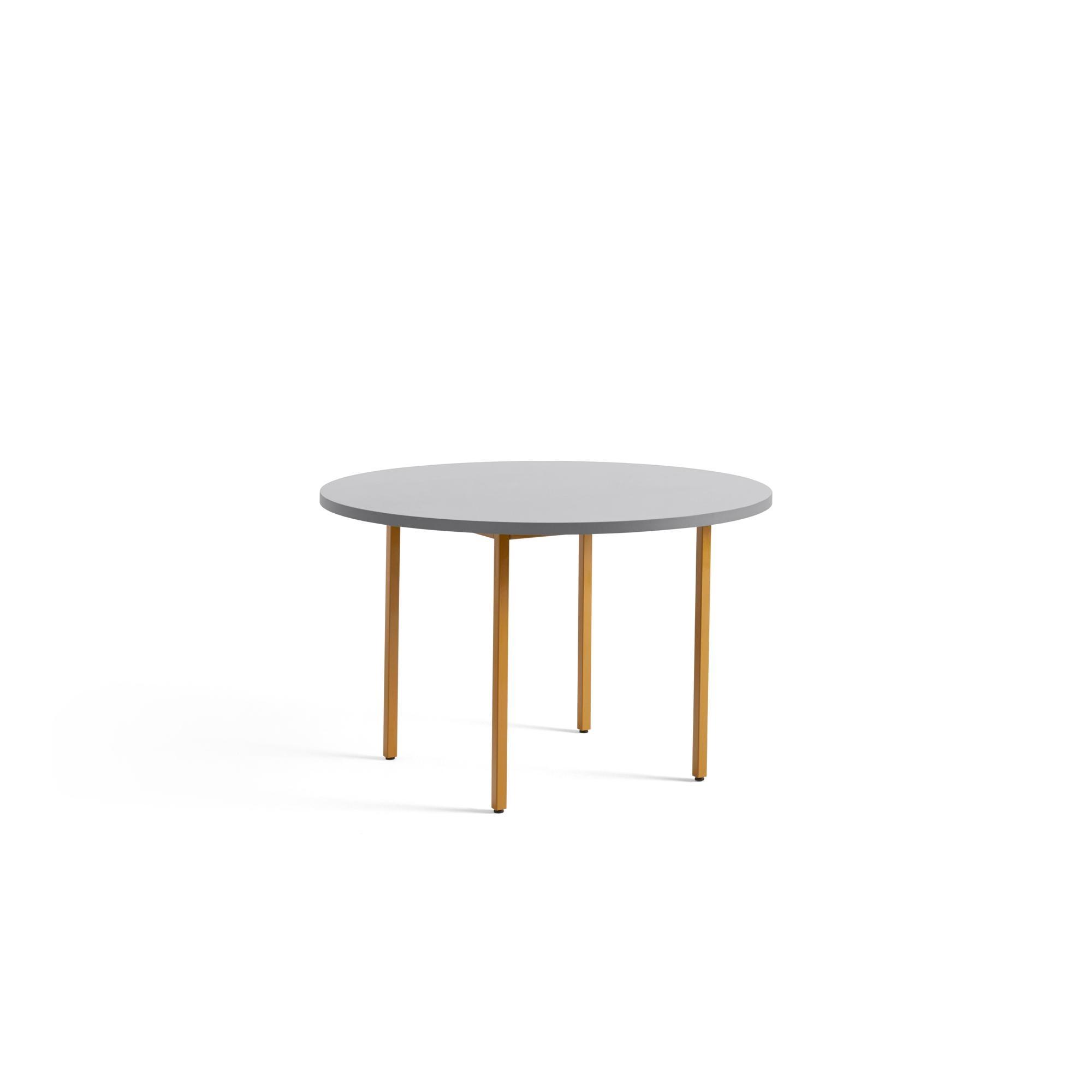 HAY Two-Colour Dining Table Ø120 Ochre/Light Grey