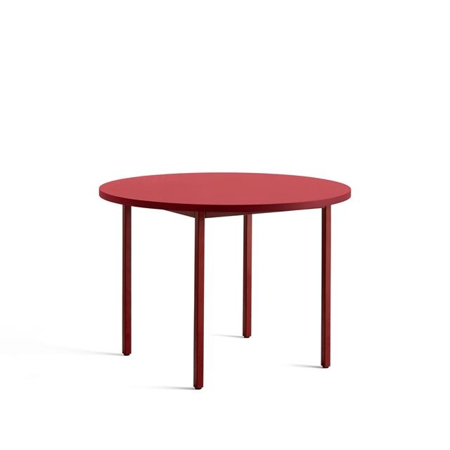 HAY Two-Colour Spisebord Ø105 Maroon Red/Red