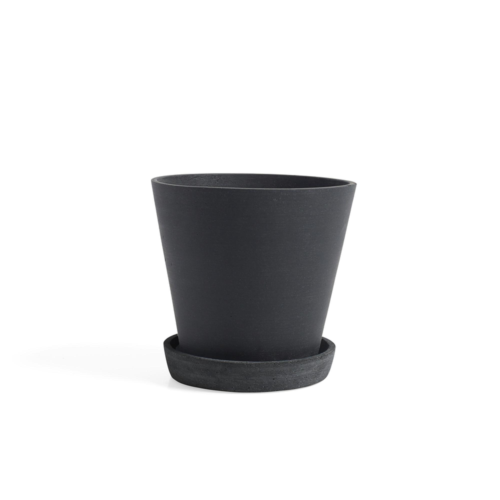 HAY Flowerpot med Fat L Svart
