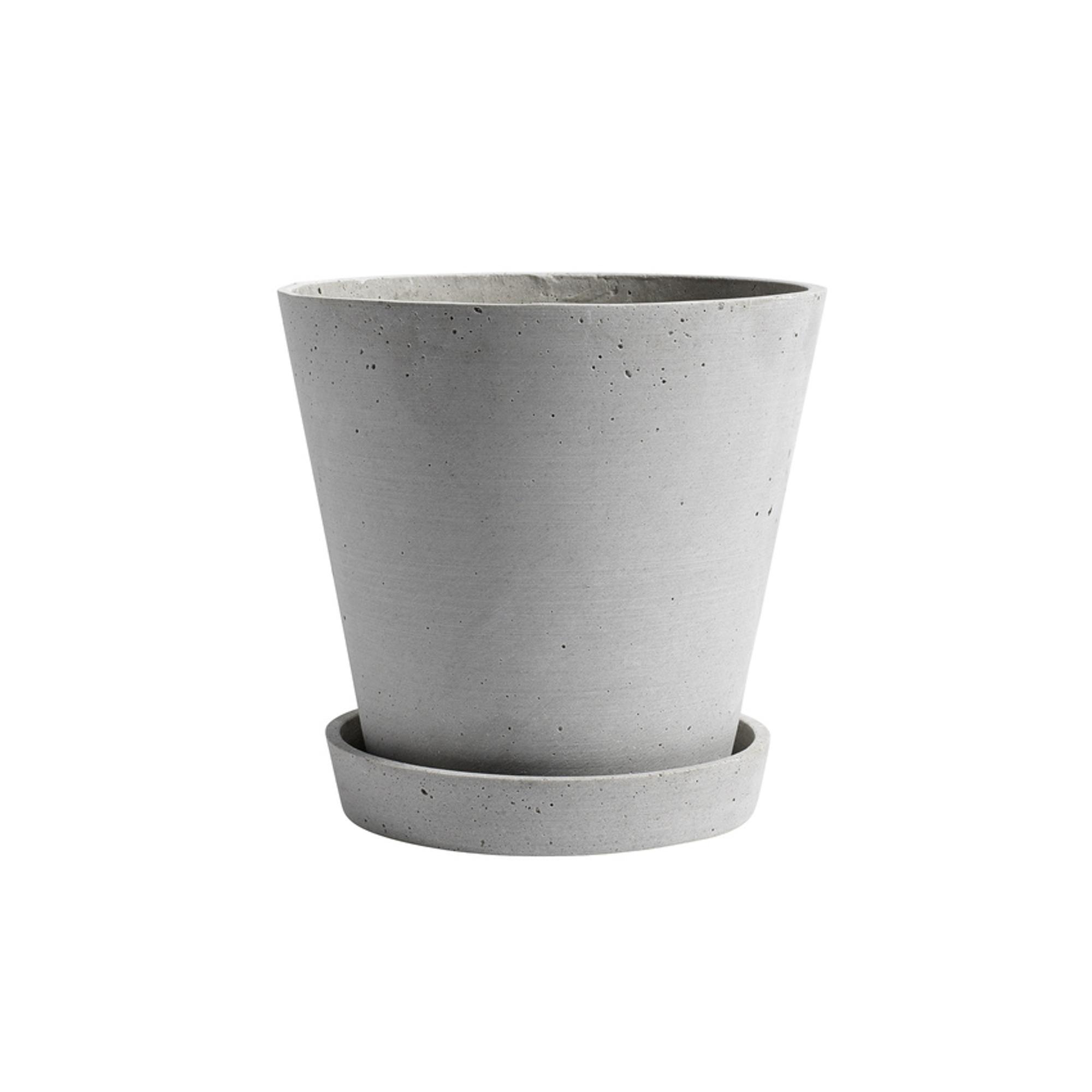HAY Flowerpot Jar With Saucer XL Gray