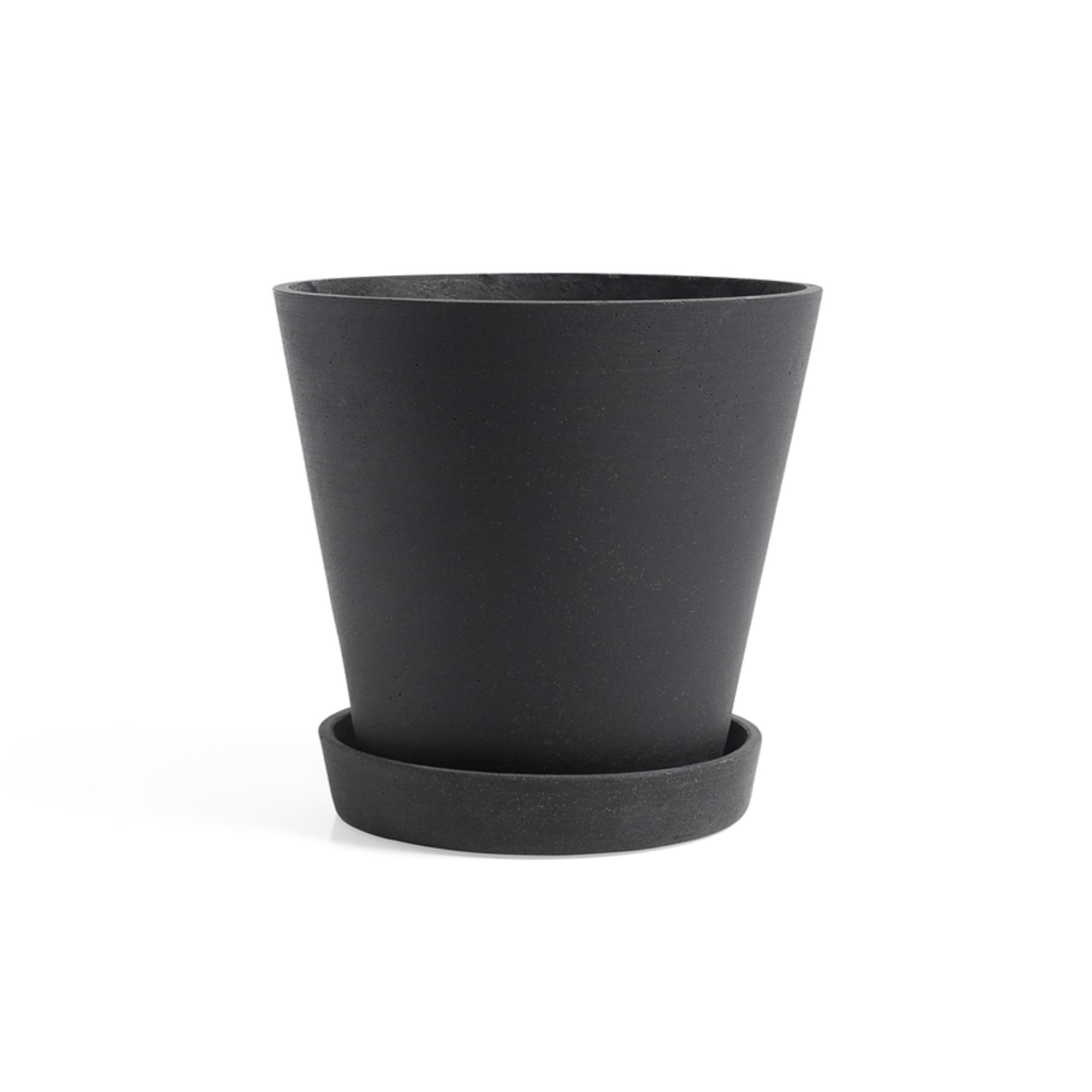 HAY Flowerpot Jar With Saucer XL Black