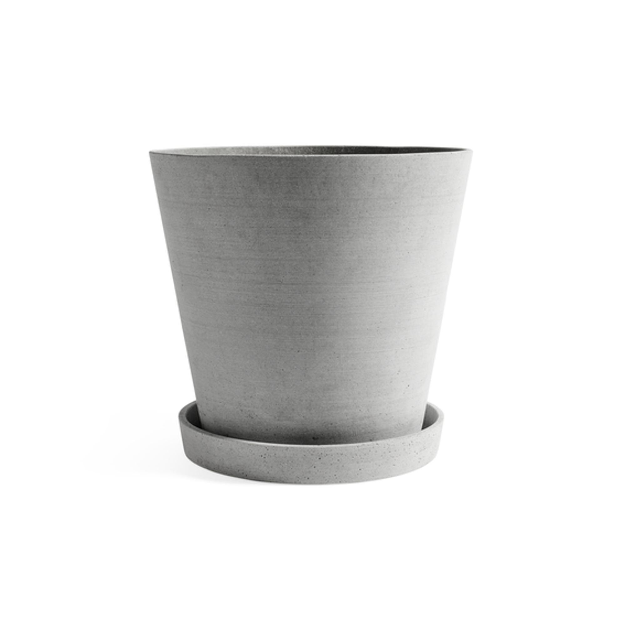 HAY Flowerpot Pot With Saucer XXXL Gray