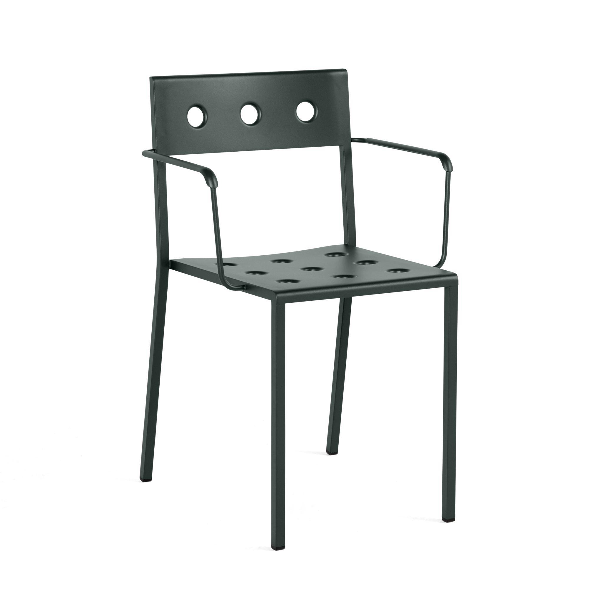 HAY Balcony Chair with Armrest Dark Forest