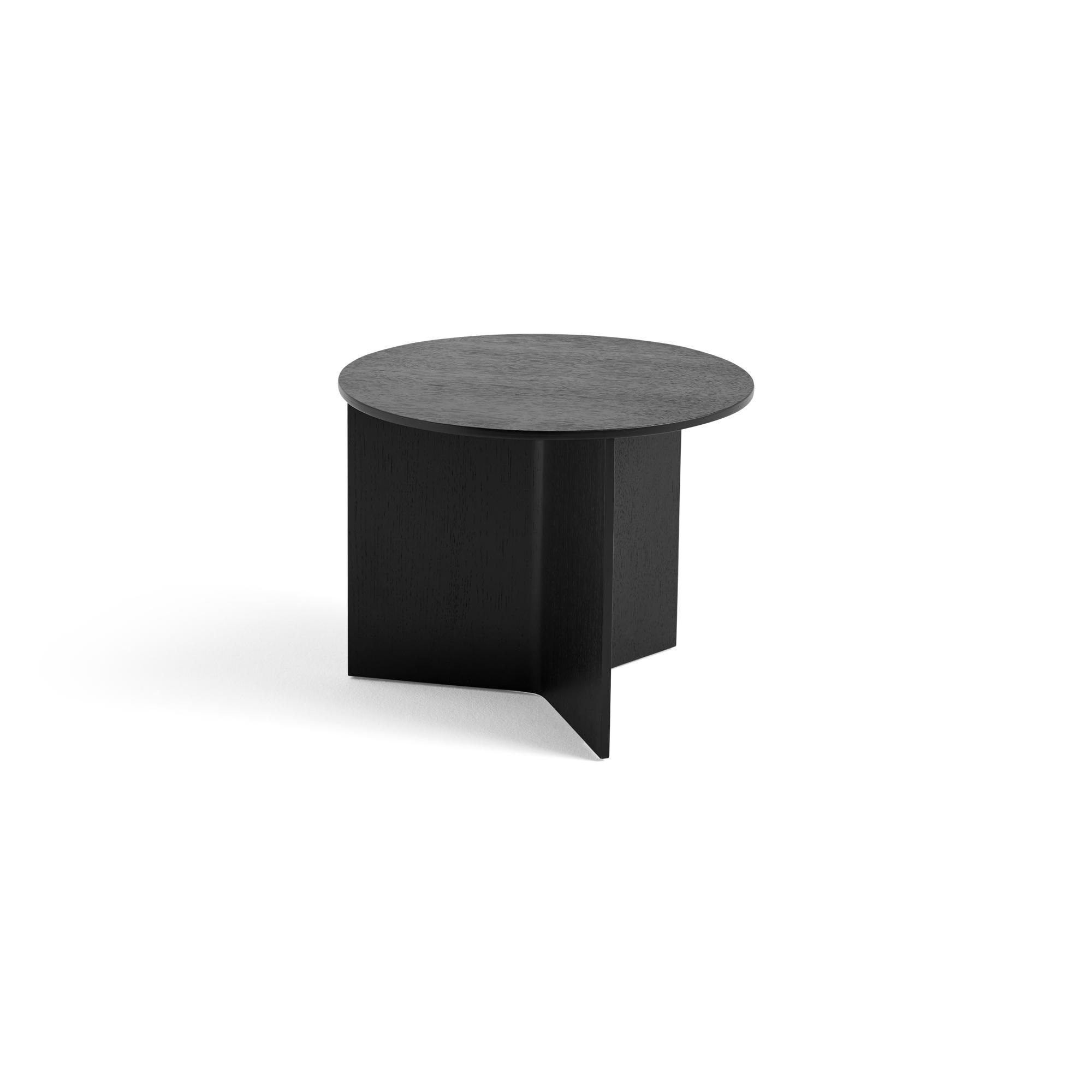 HAY Slit Wood Coffee Table Round Ø45 Black