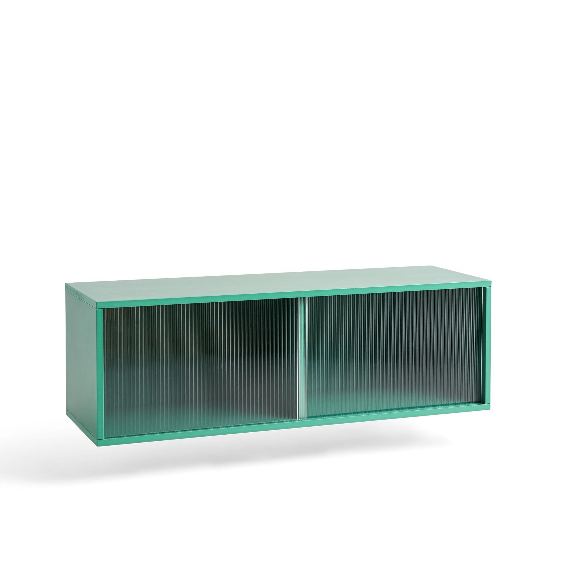 HAY Color Cabinet Bookcase with Glass Doors Medium Dark Mint