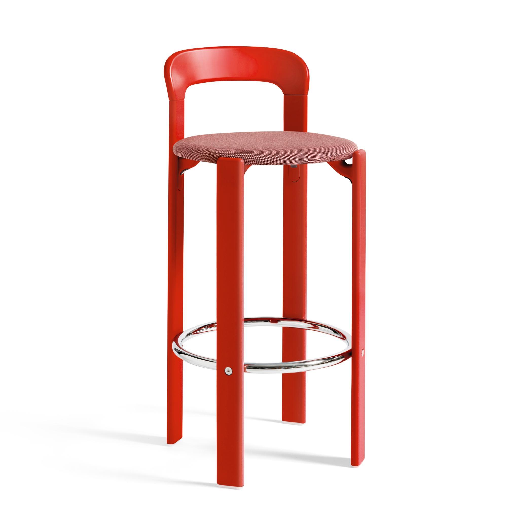 HAY Rey Barstool Scarlet Red/Steelcut Trio 636