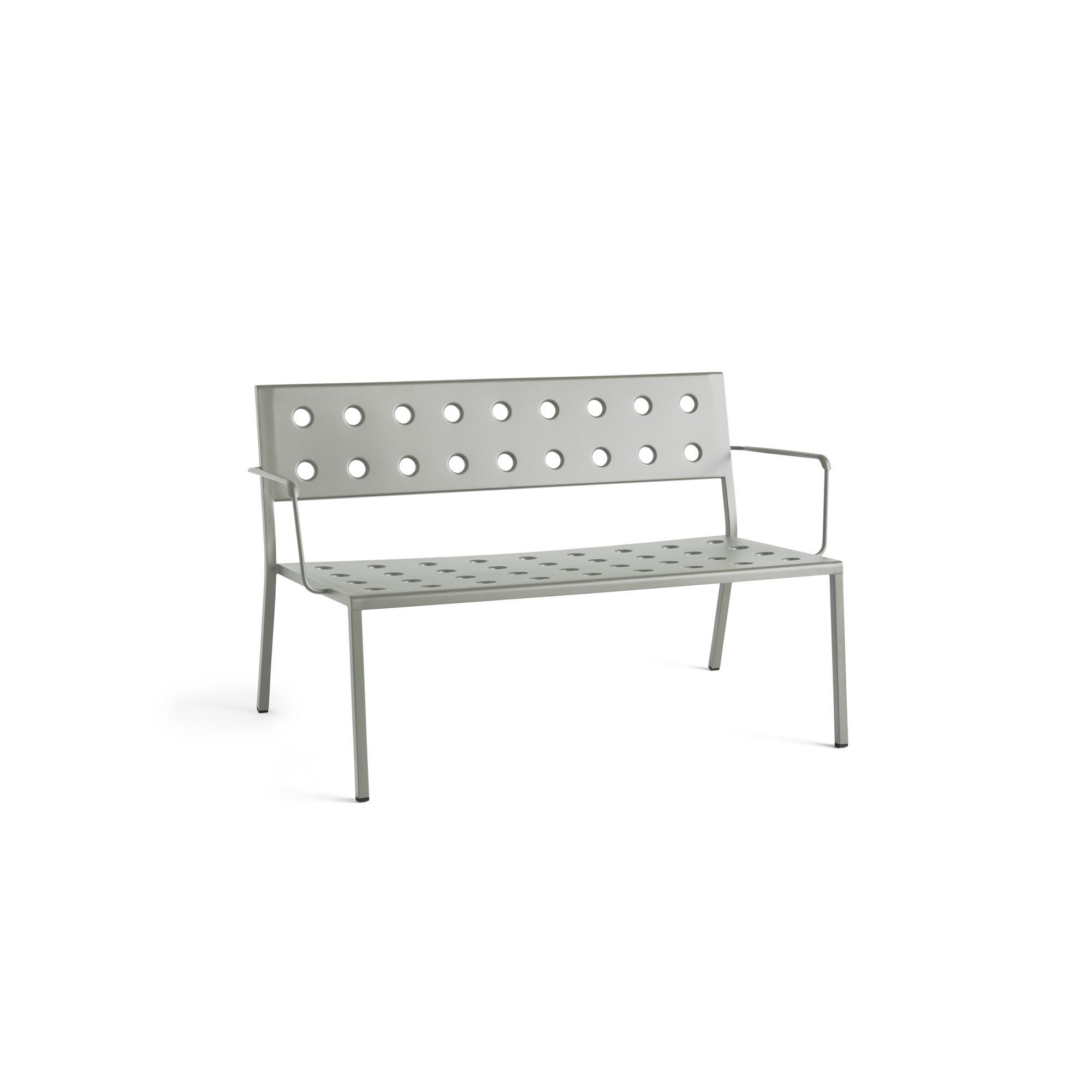 HAY Balcony Lounge Bænk med Armlæn Desert green