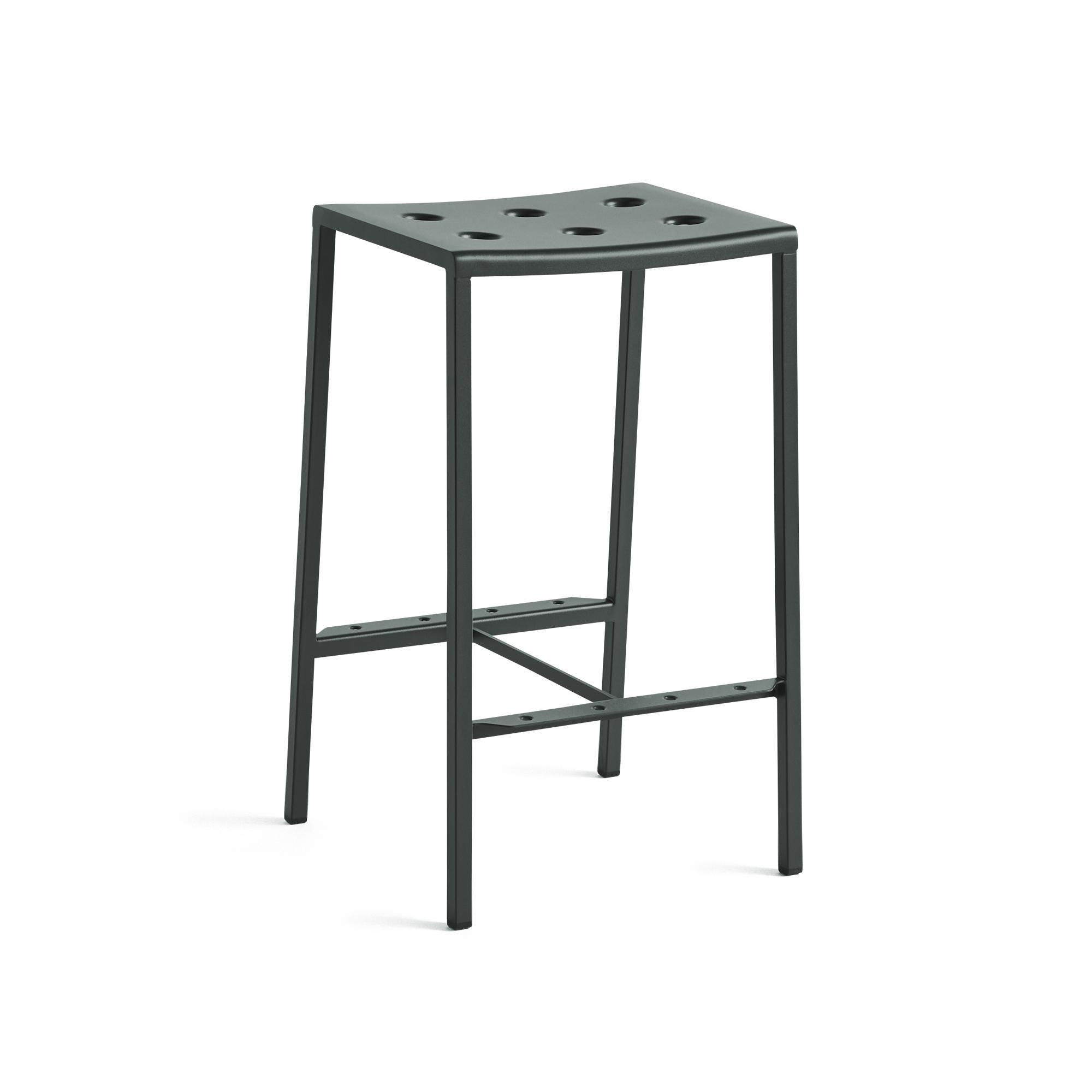 HAY Balcony Bar Stool Low H65 Dark Forest