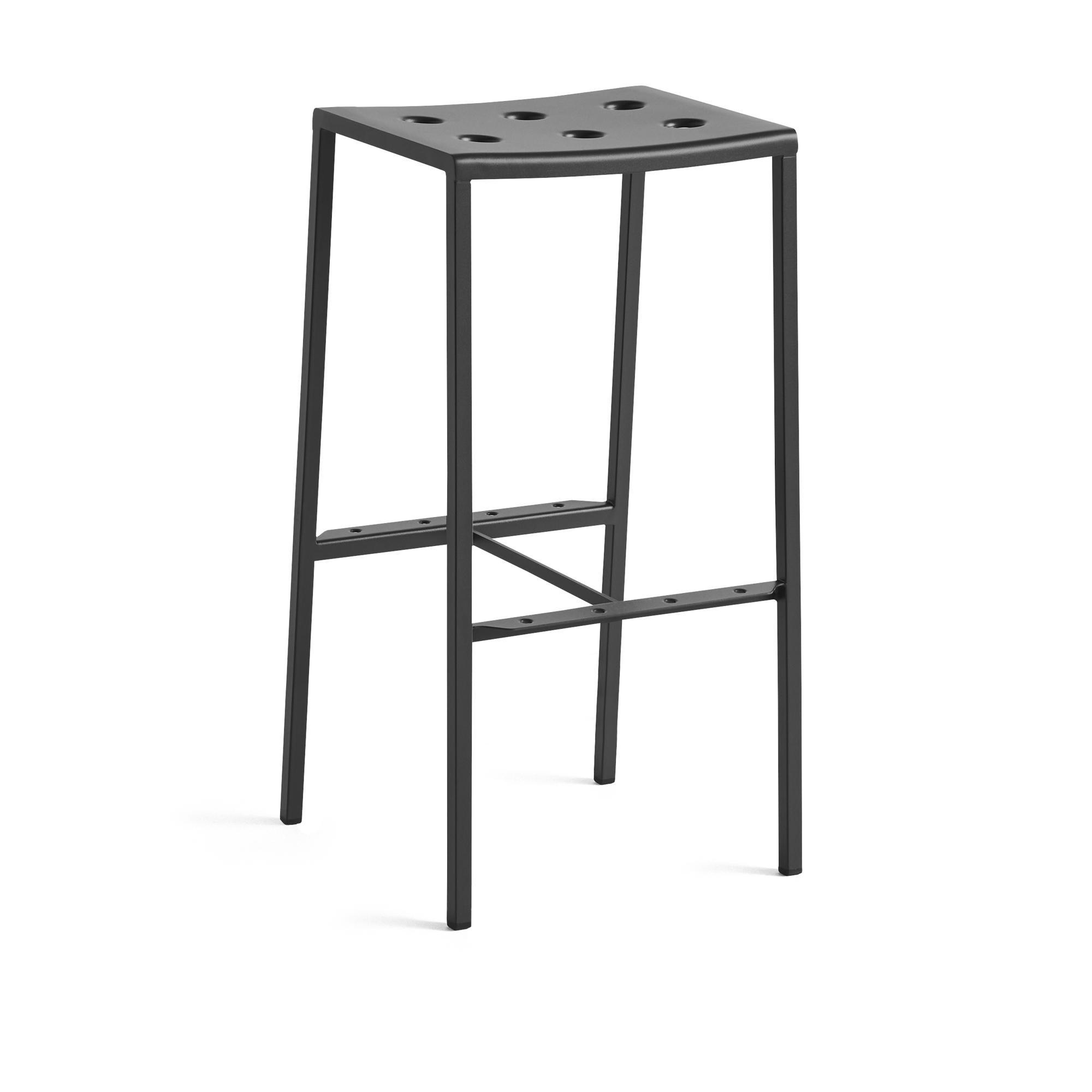 HAY Balcony Bar Stool High H75 Anthracite