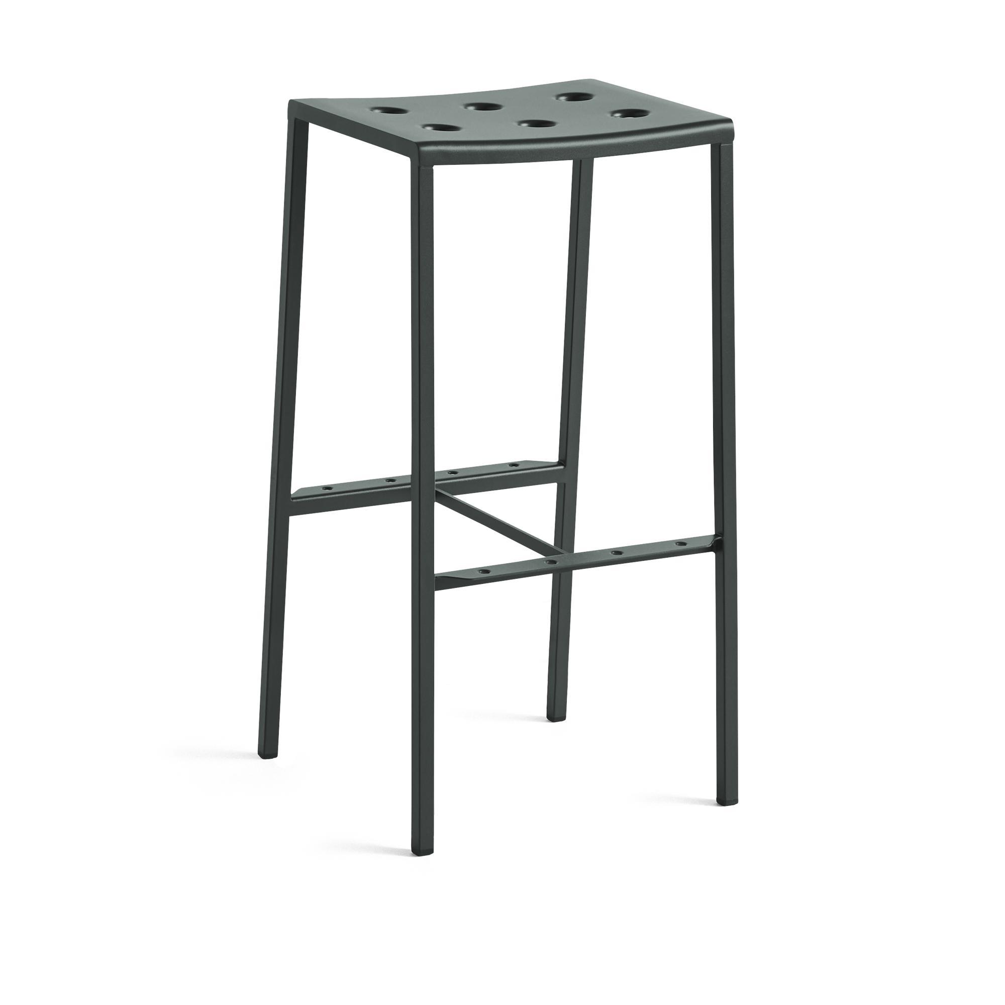 HAY Balcony Bar Stool High H75 Dark Forest