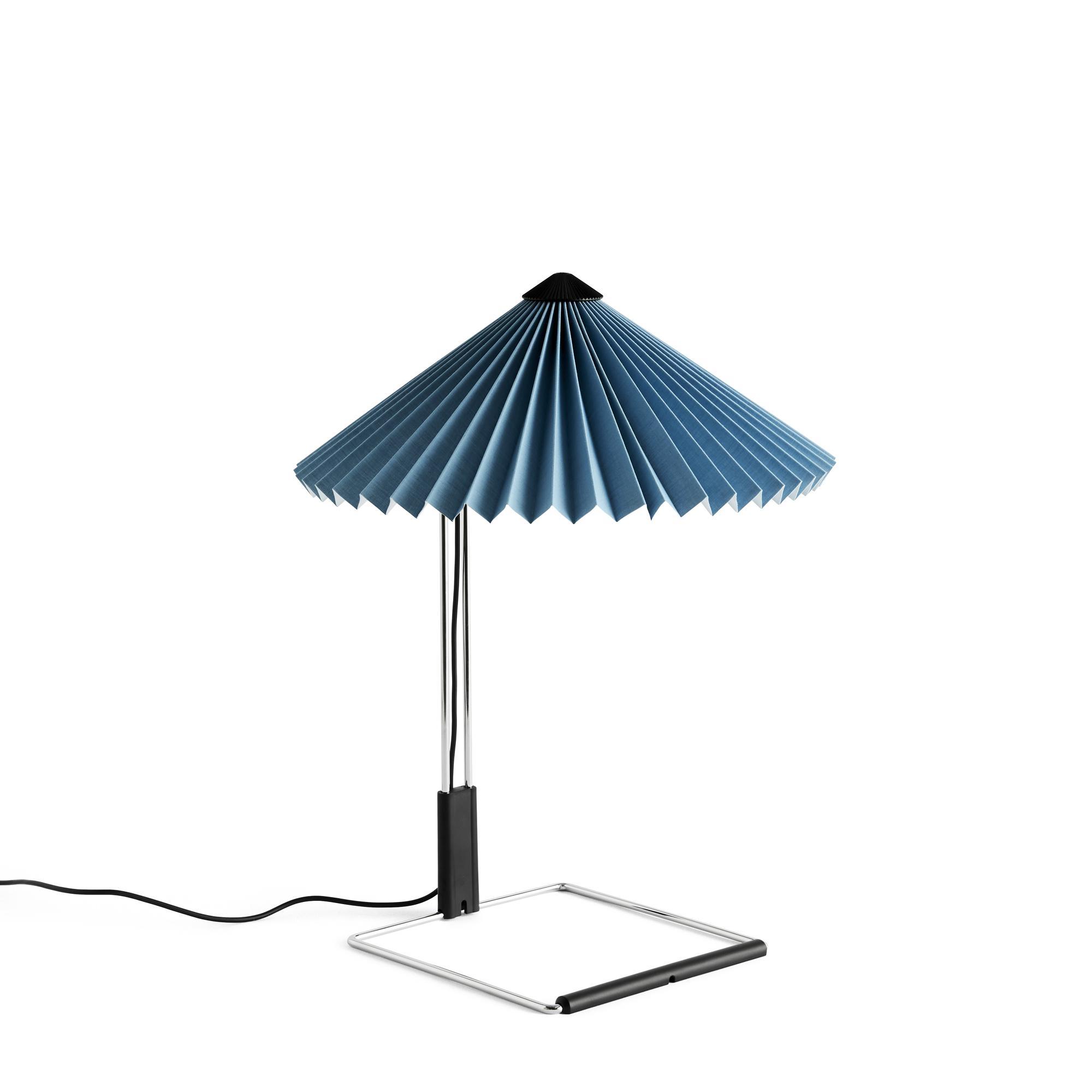 HAY Matin Bordlampe Krom/ Placid Blue