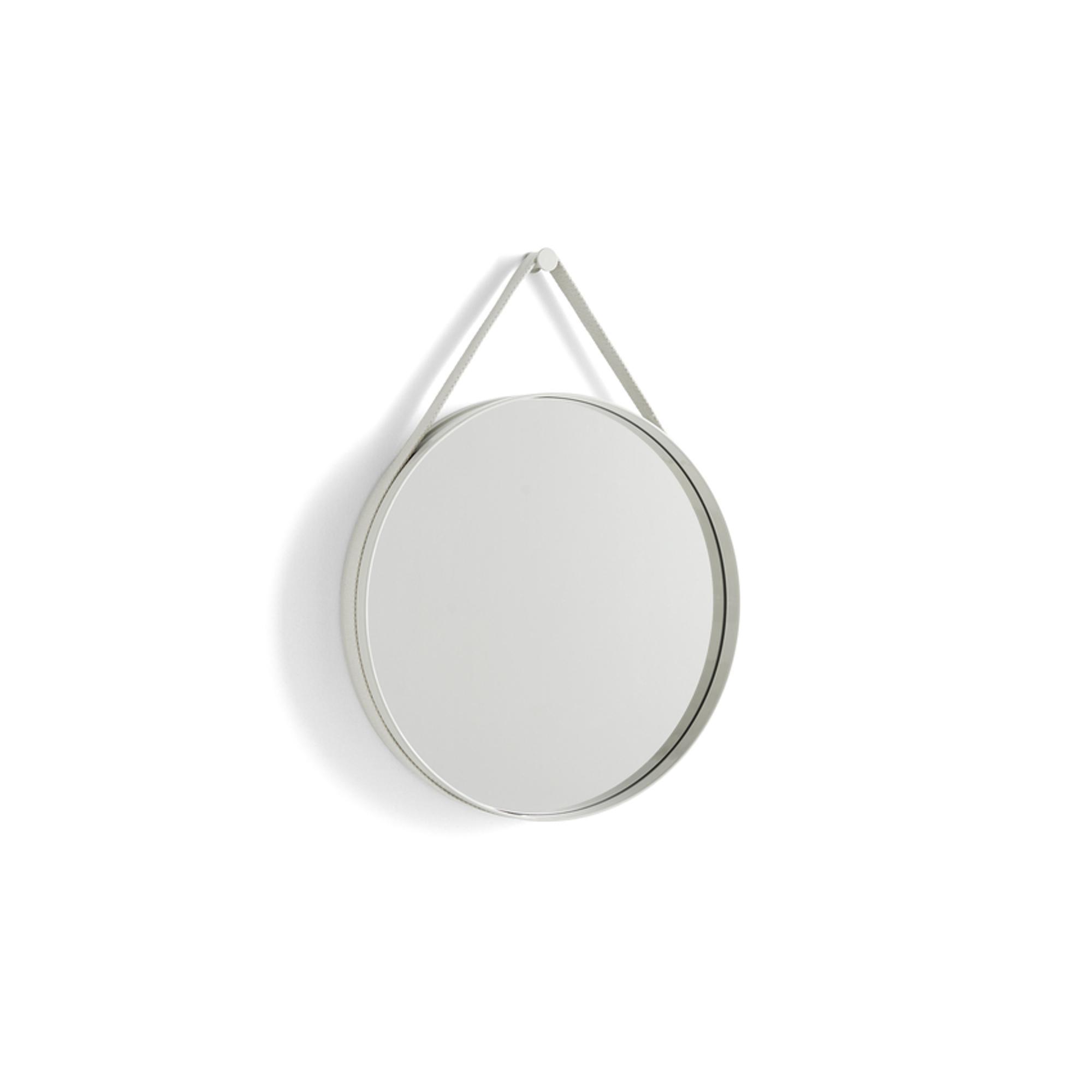 HAY Strap No 2 Mirror Ø50 Light Gray