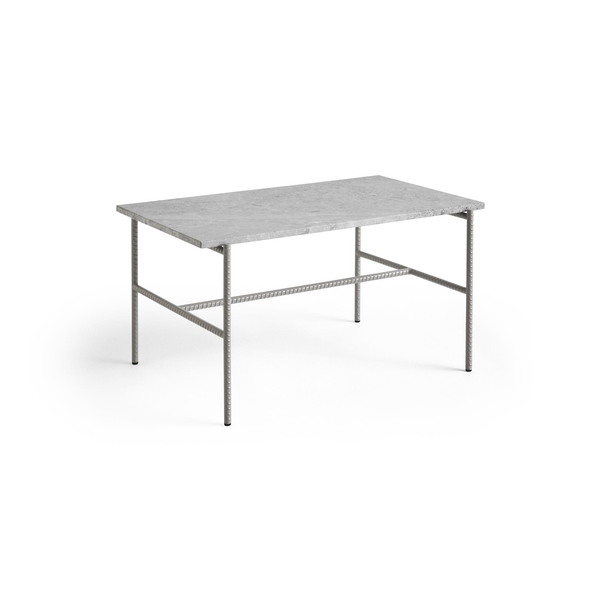 HAY Rebar Coffee Table Ø49 Gray Marble