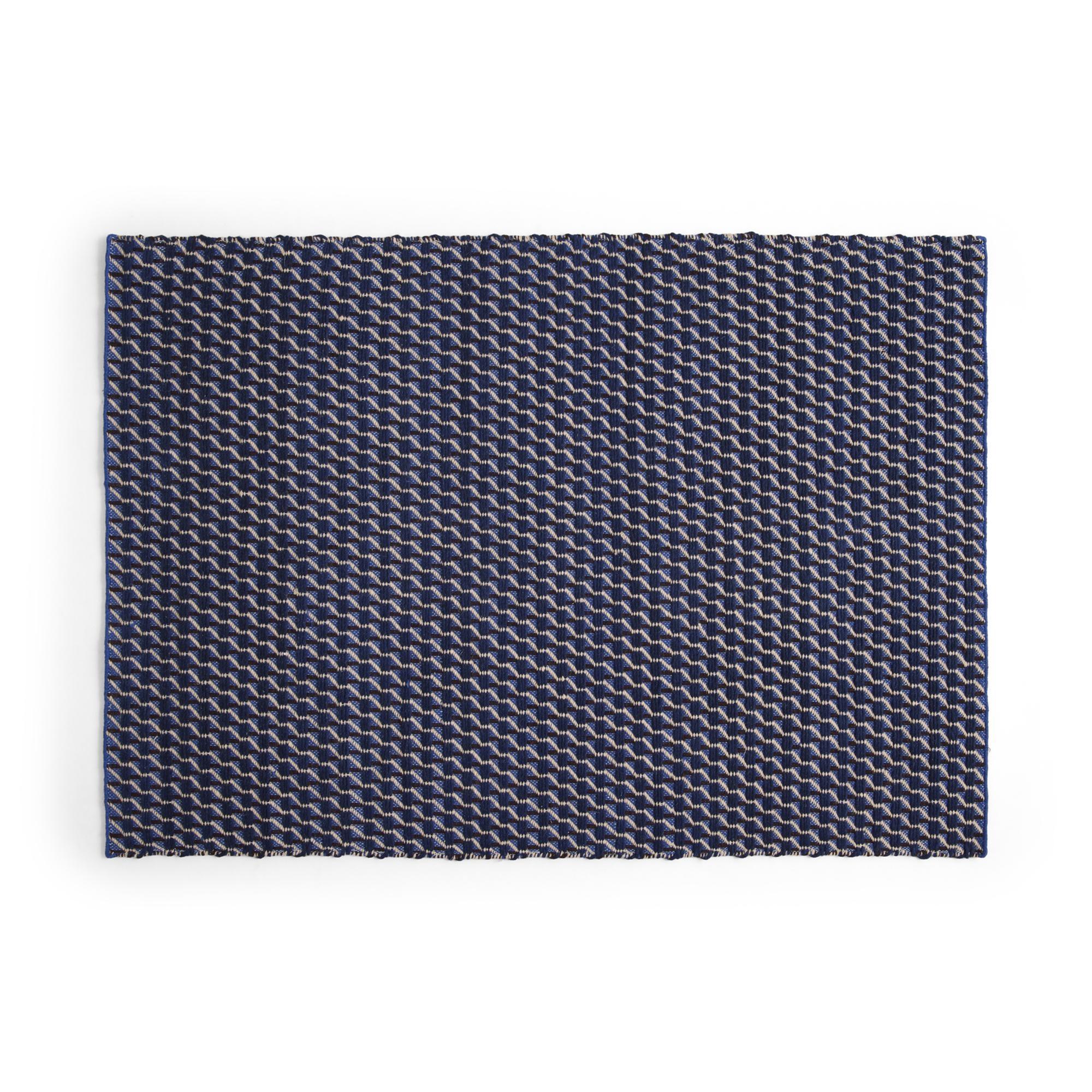 HAY Channel Rug 140x200 Blue/ White