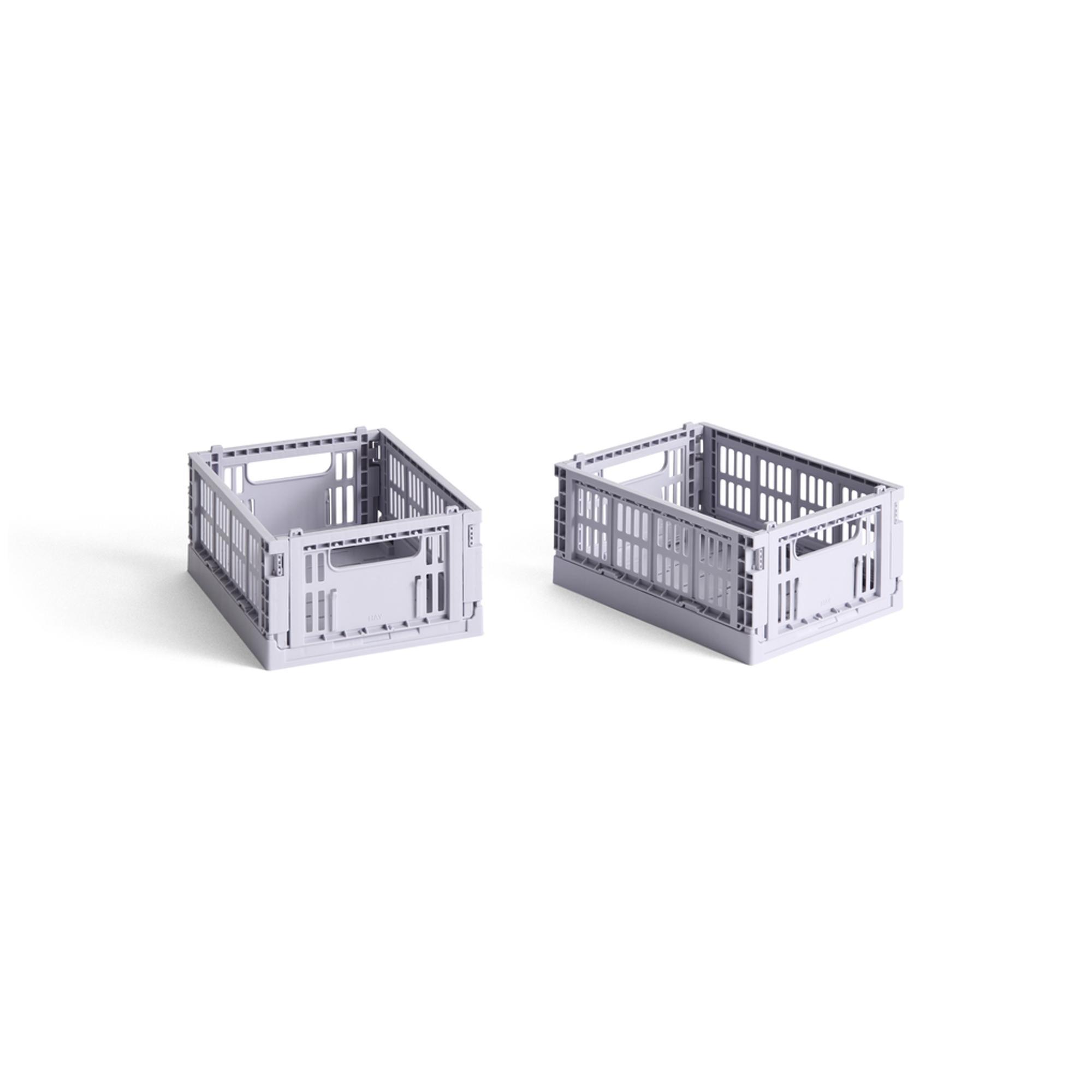 HAY Colour Crate Opbevaringskasse Mini Sæt af 2 Lavender
