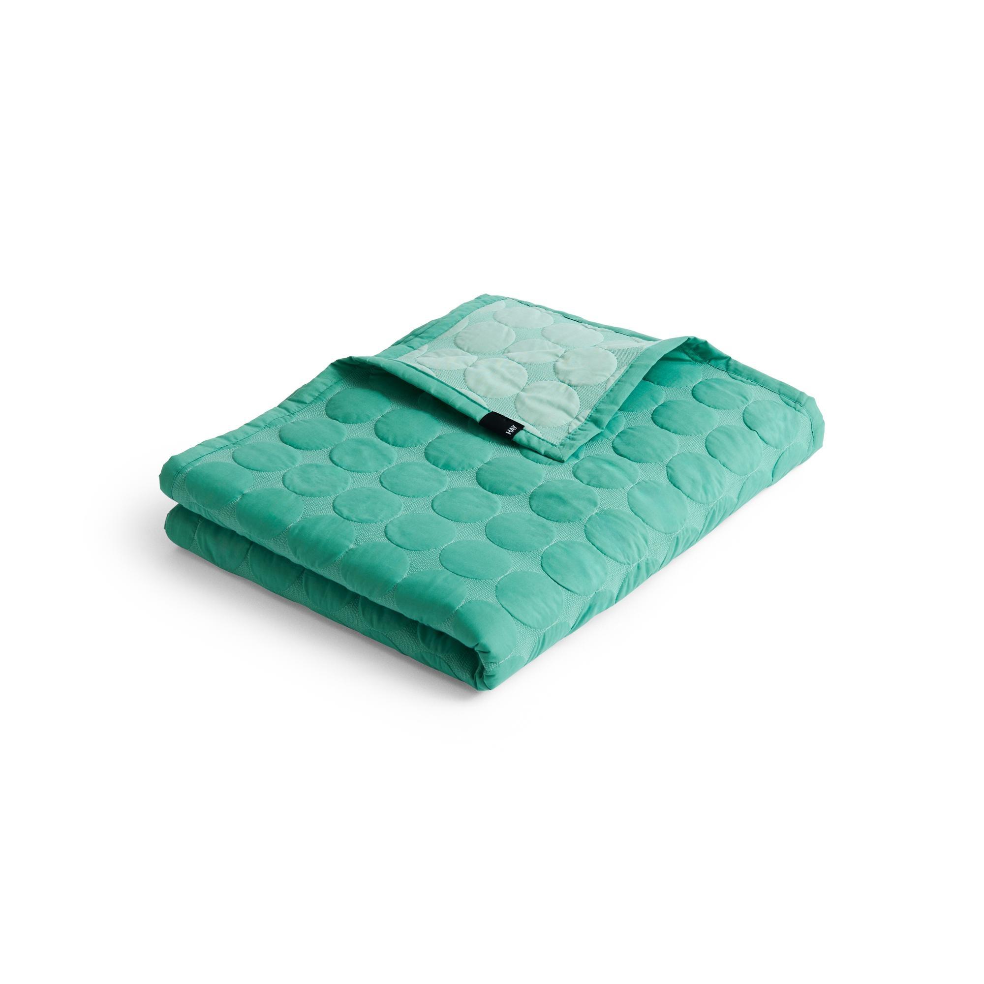 HAY Mega Dot Organic Bedspread 235x245 Sea Green