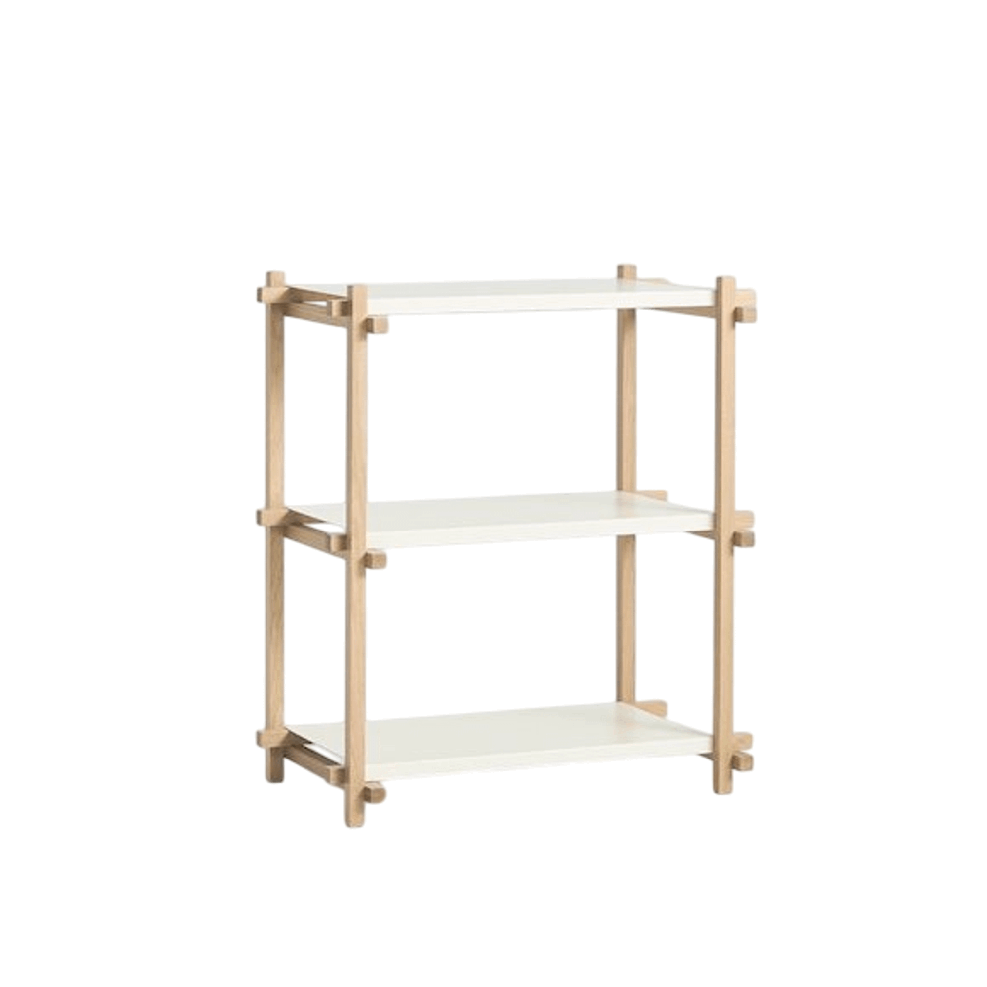 HAY Woody Shelving 2.0 Reol Lille Almond White/Stål