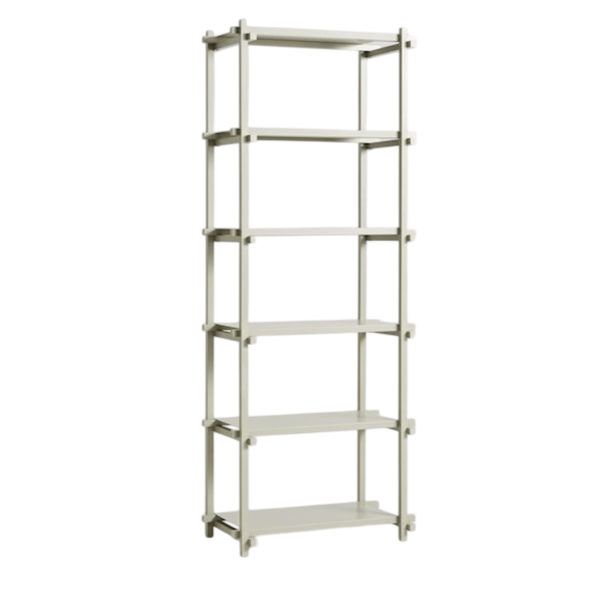 HAY Woody Shelving 2.0 Reol Høj Smokey Grey/Stål