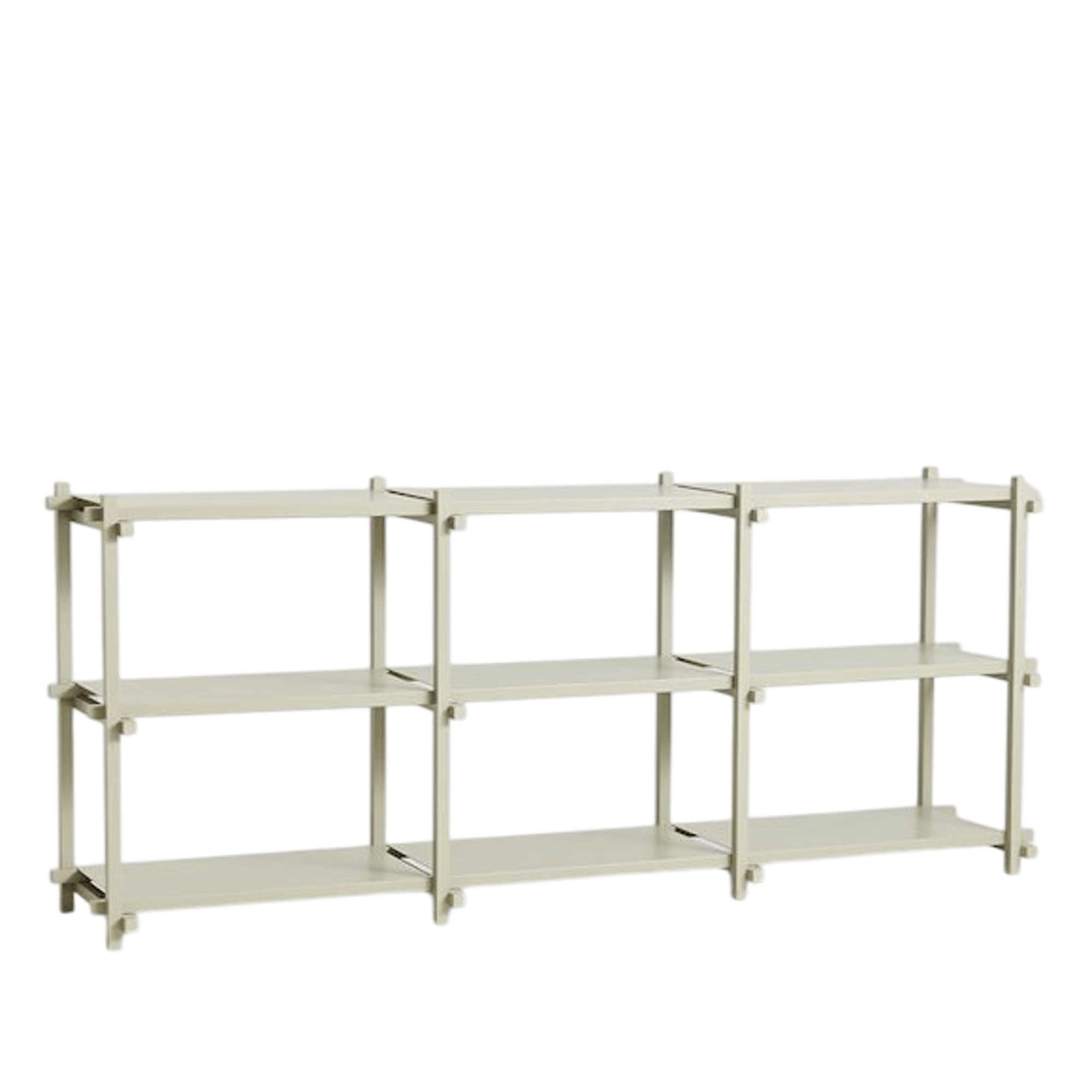 HAY Woody Shelving 2.0 Reol Lav Smokey Grey/Stål