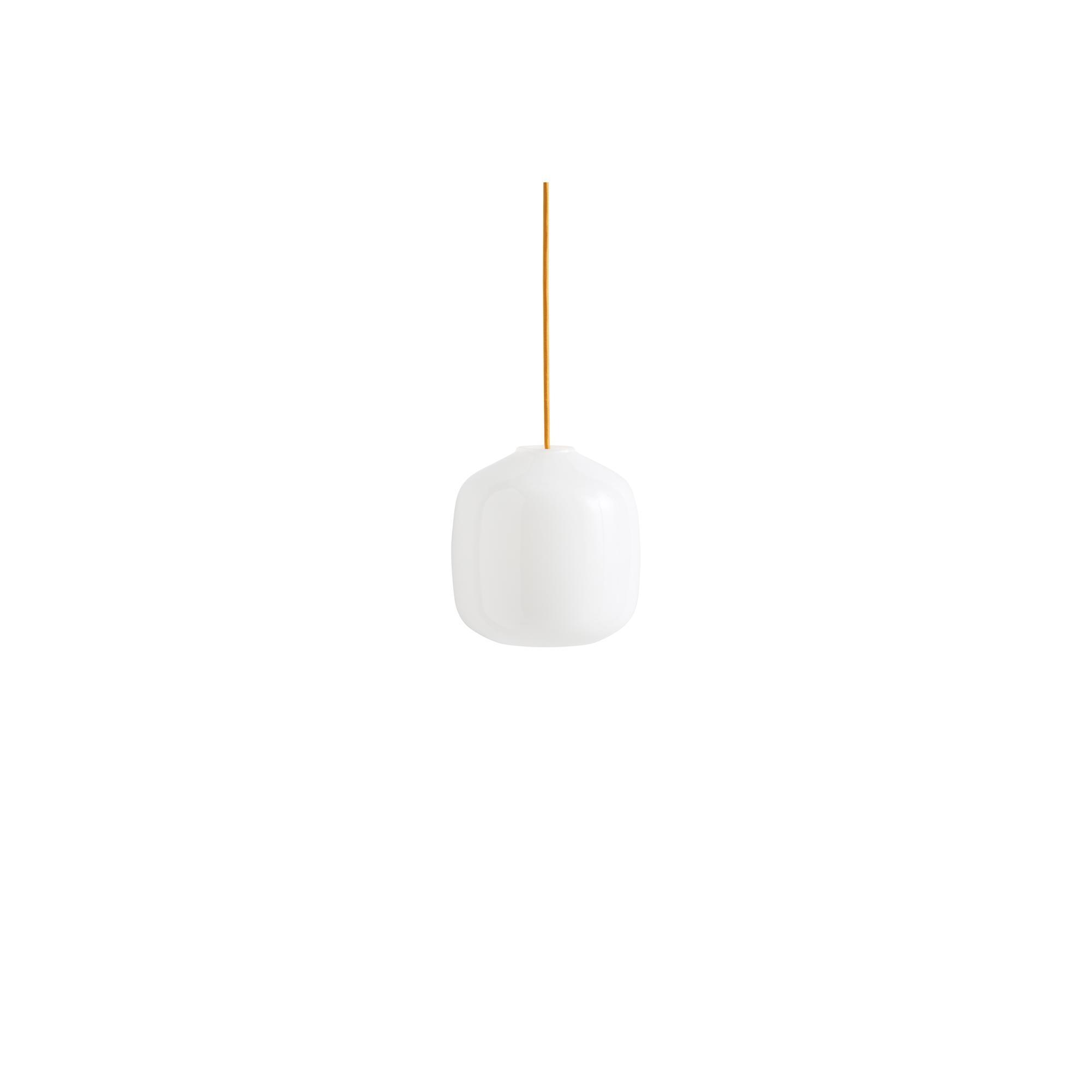 HAY Buoy Pendant 200 White/ Amber Yellow