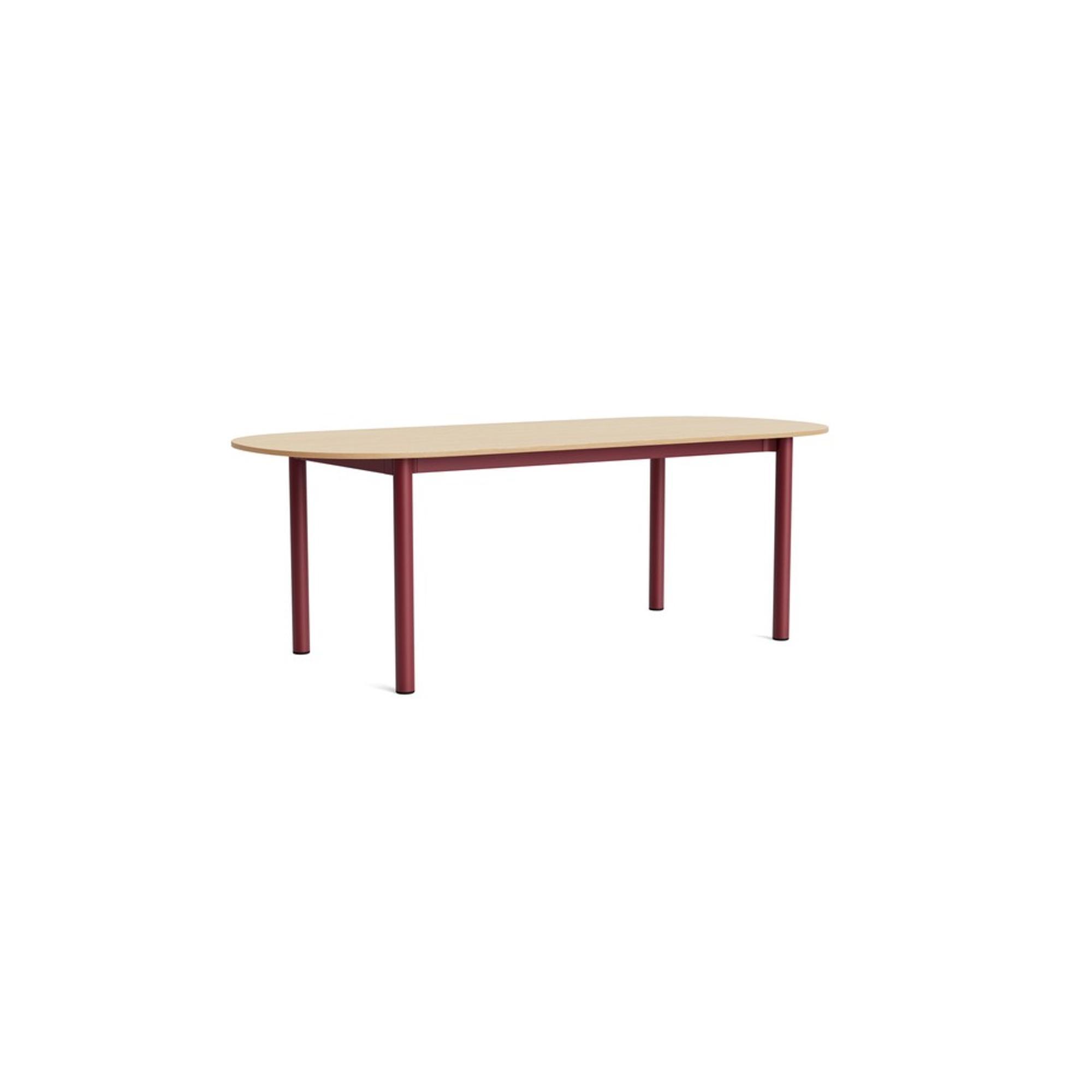 HAY Annex Oblong Eettafel L220 Gelakt Eiken/Schuurrood