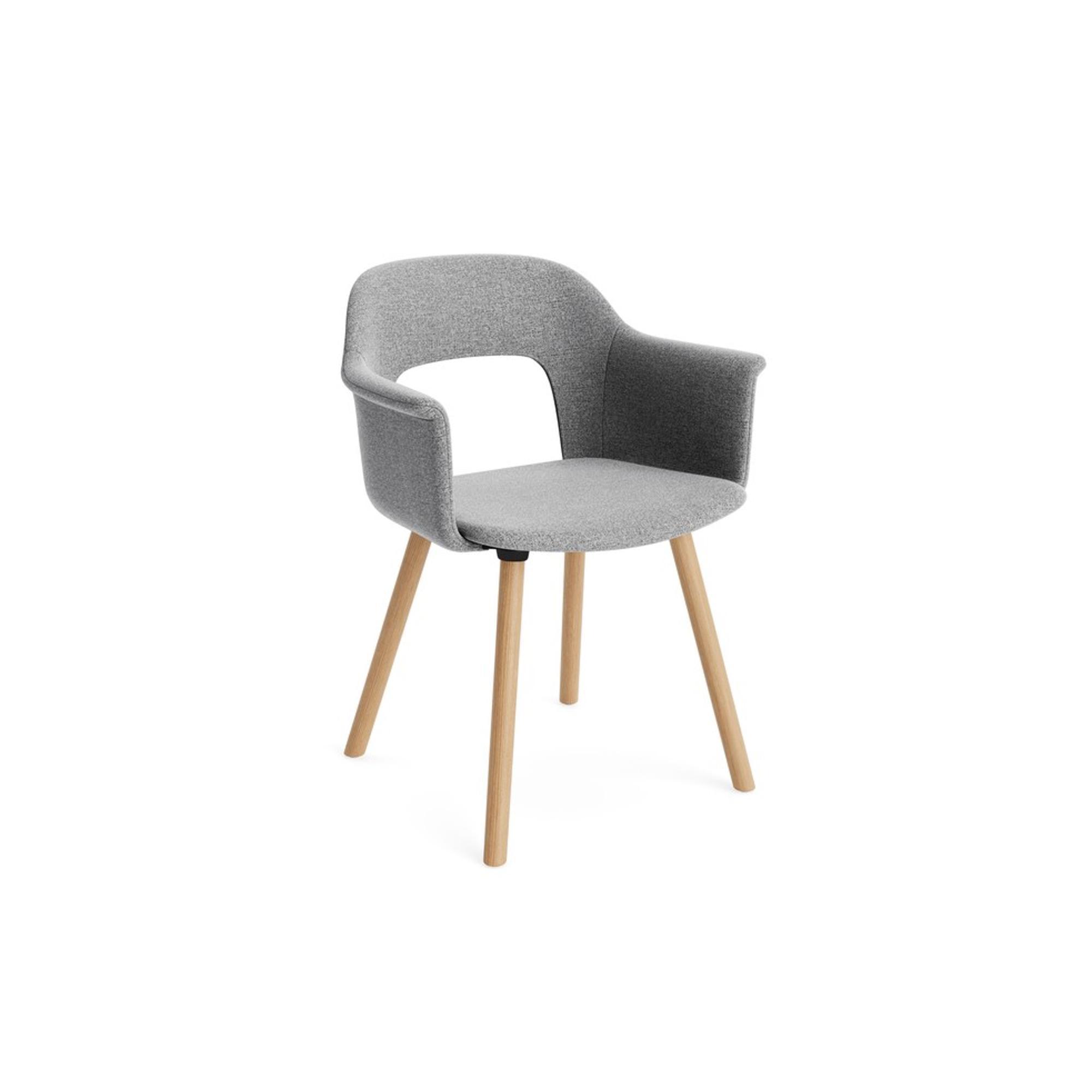 HAY Layout 224 Dining Chair With Armrest Hallingdal 130/Oak