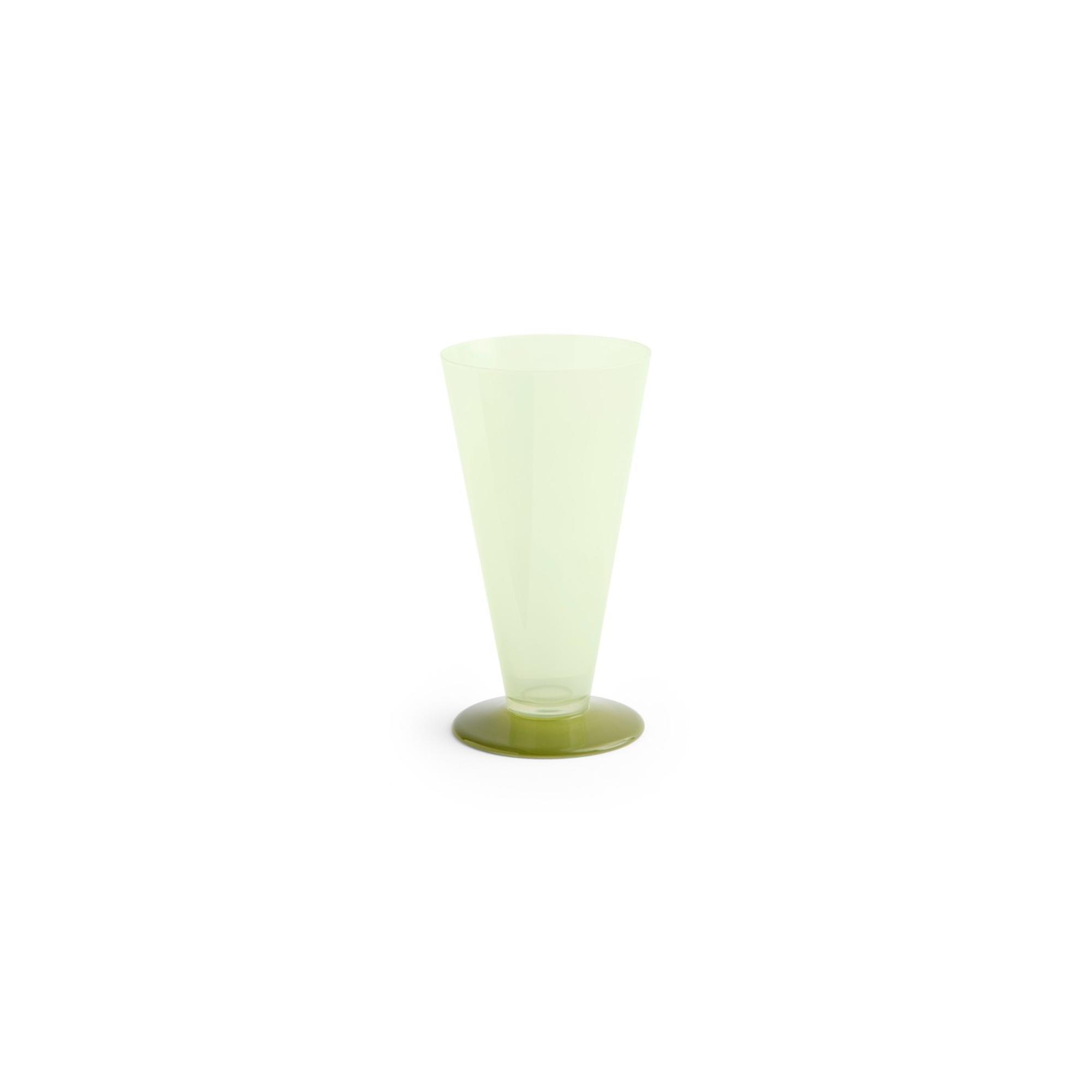 HAY Conical Vase Small Light Green/Dark Lime
