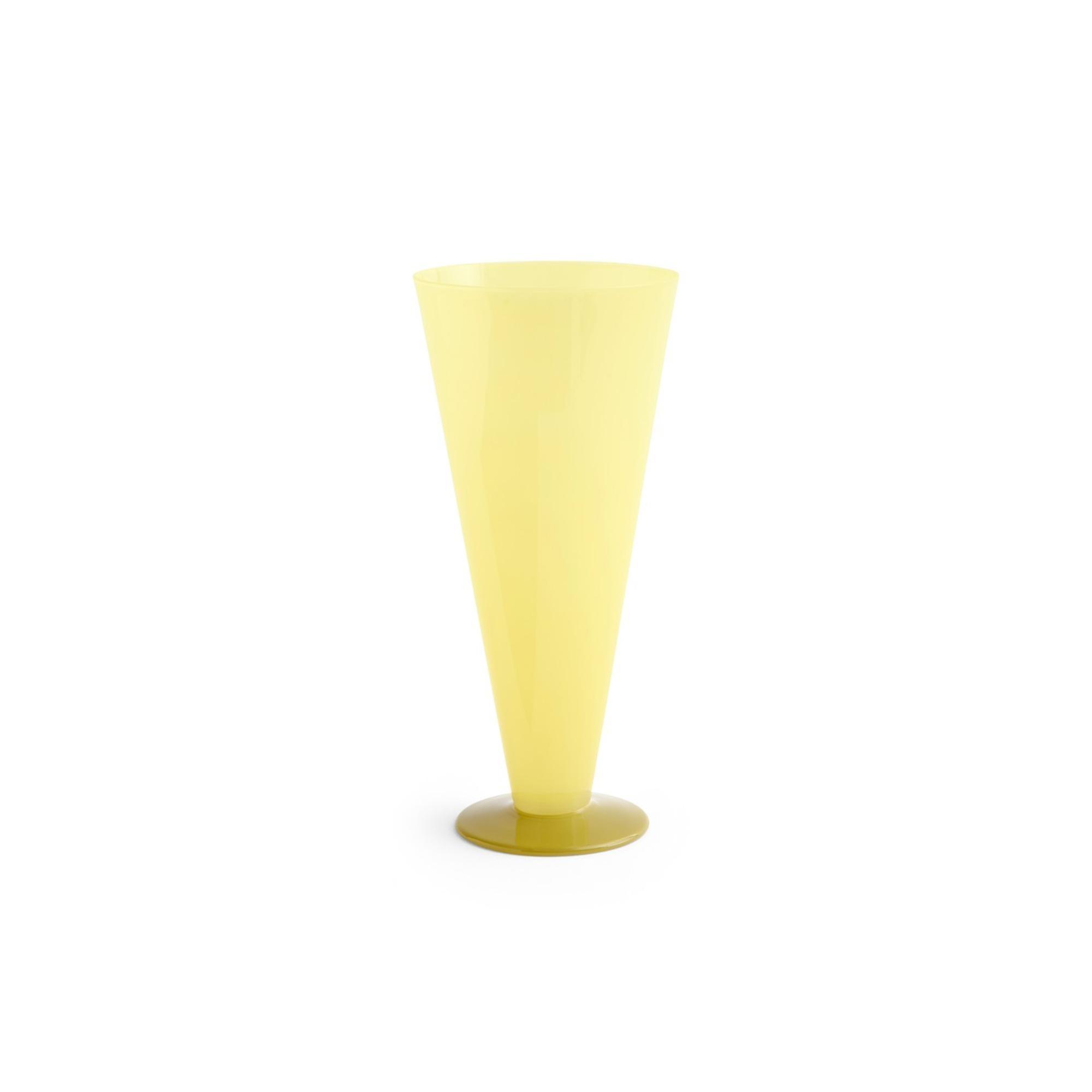 HAY Conical Vase Large Yellow/ Lime Green