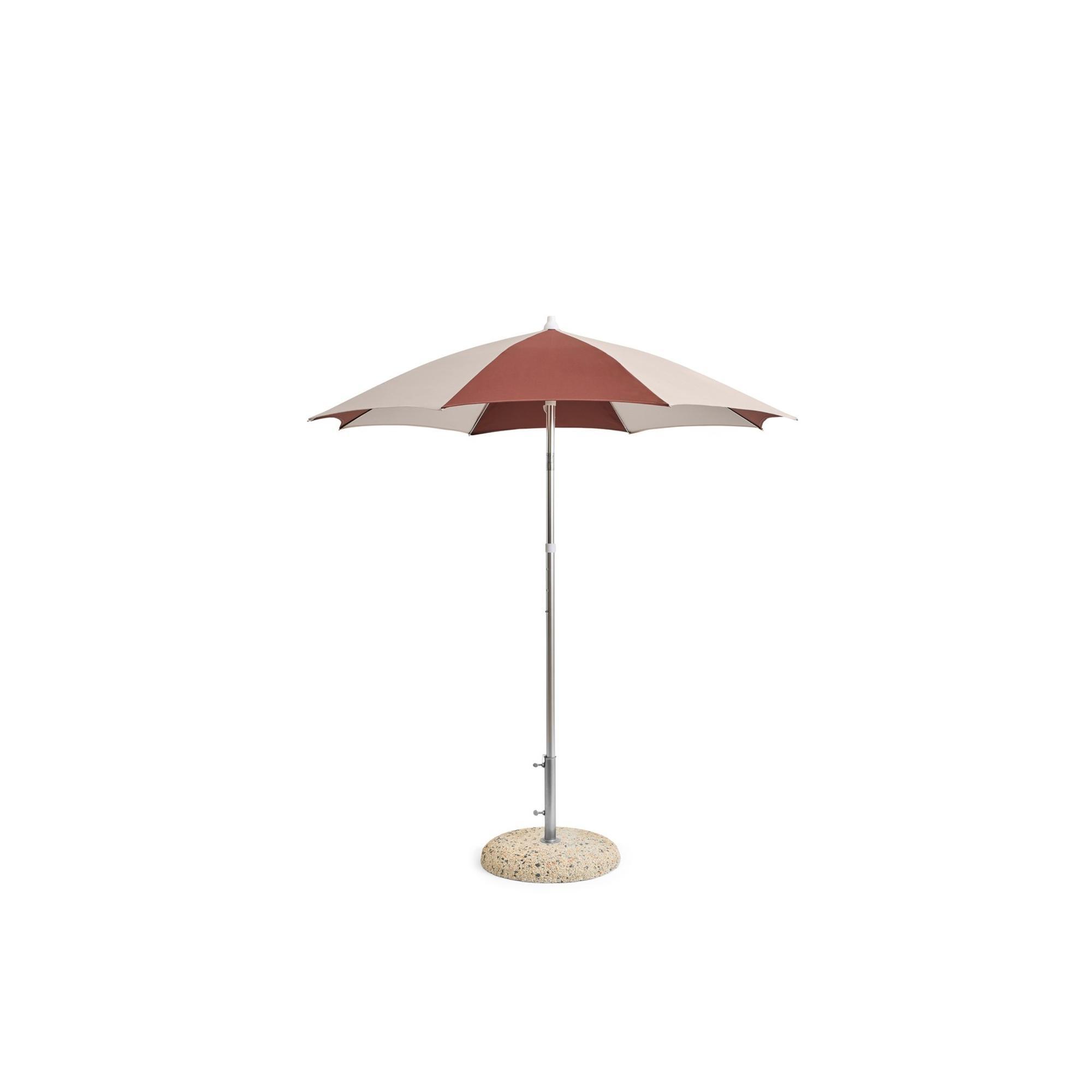 HAY Terrazza Octagon Parasol Gebroken Wit/ Burgundy