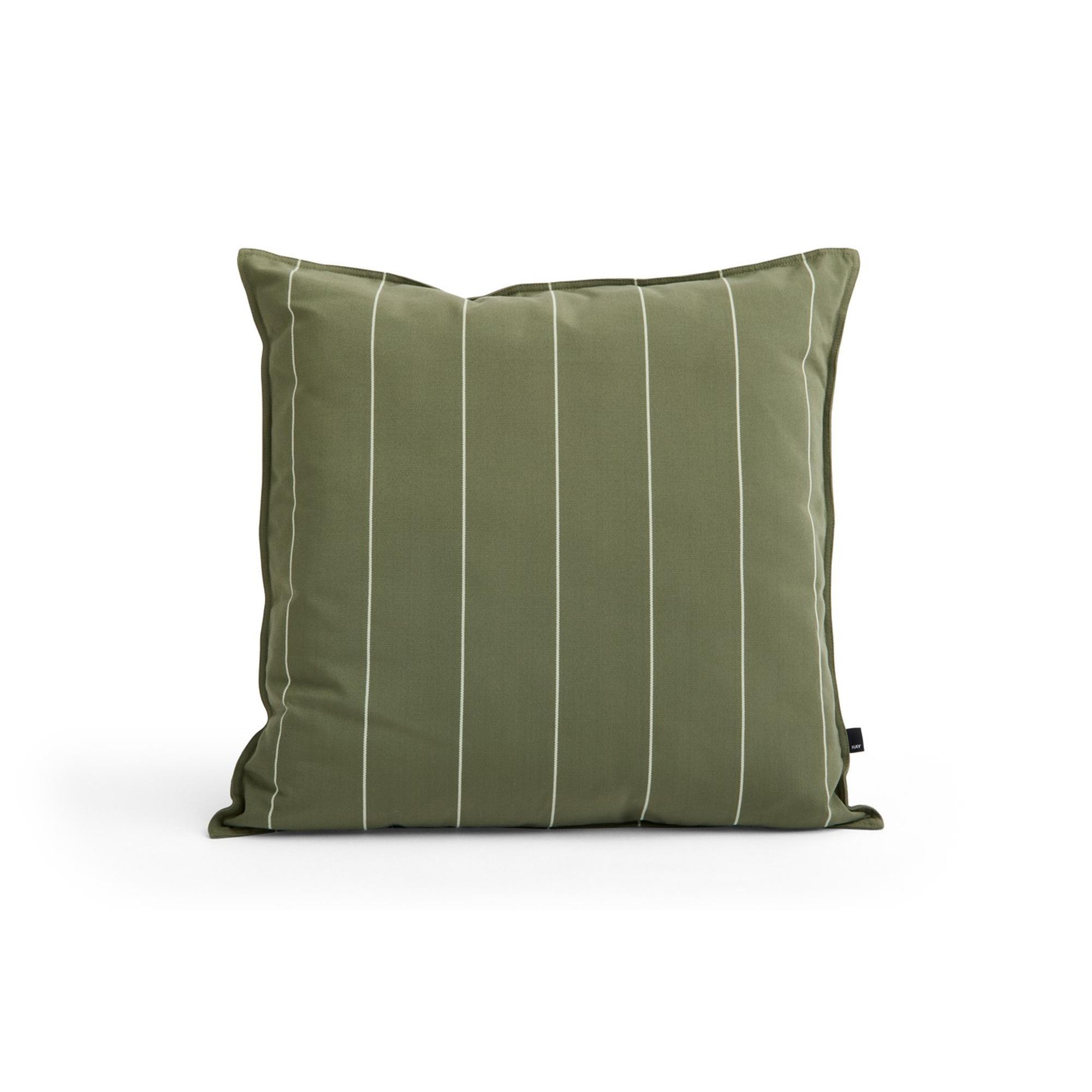 HAY Terrazza Cushion 60x60 Olive Narrow Stripe