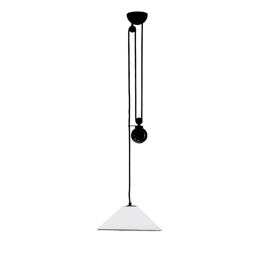 Artemide Aggregato Saliscendi Ø38 Opal Lampskärm med Extra Rosett Vit