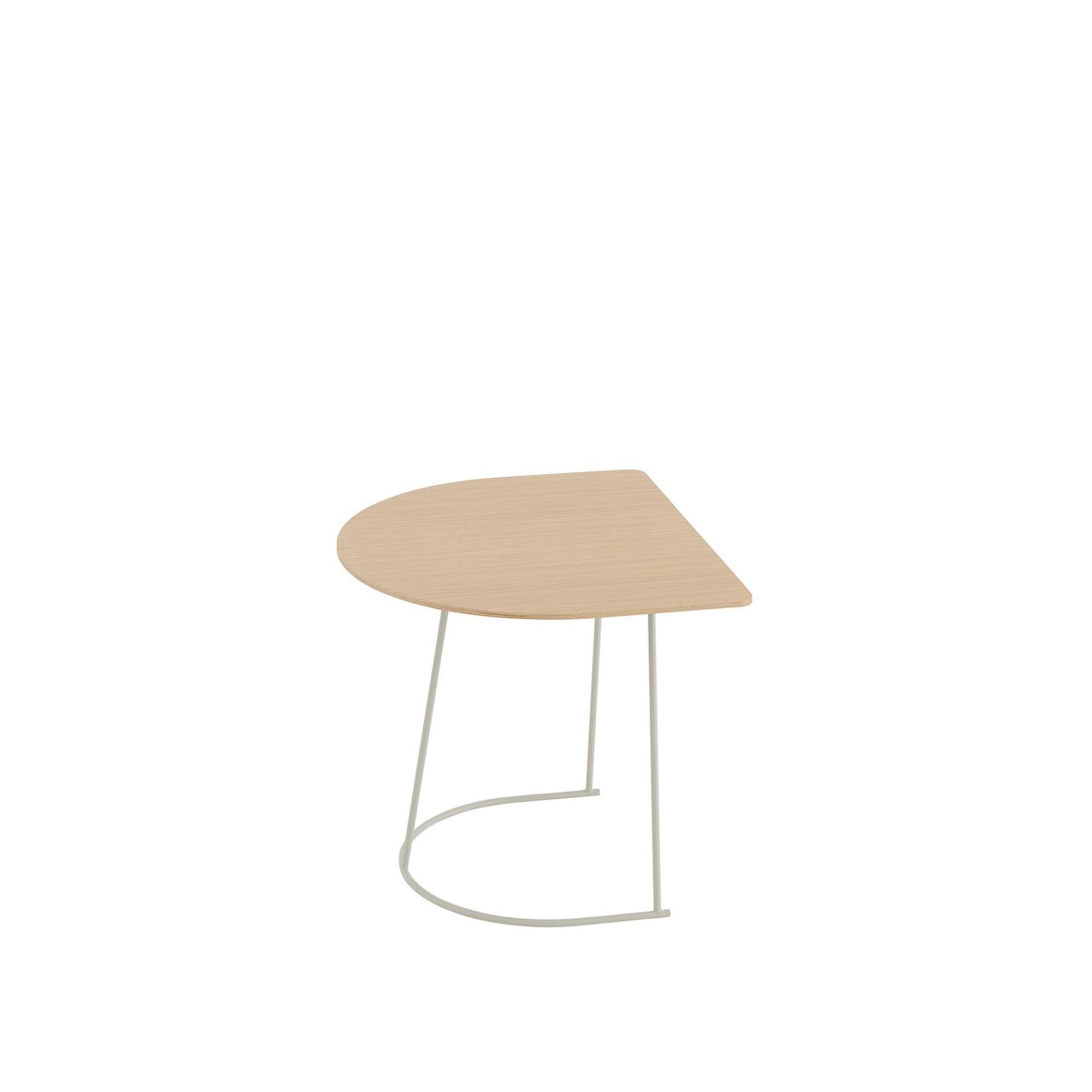 Muuto Airy salontafel, half formaat, gelakt eikenhout/ Gebroken Wit