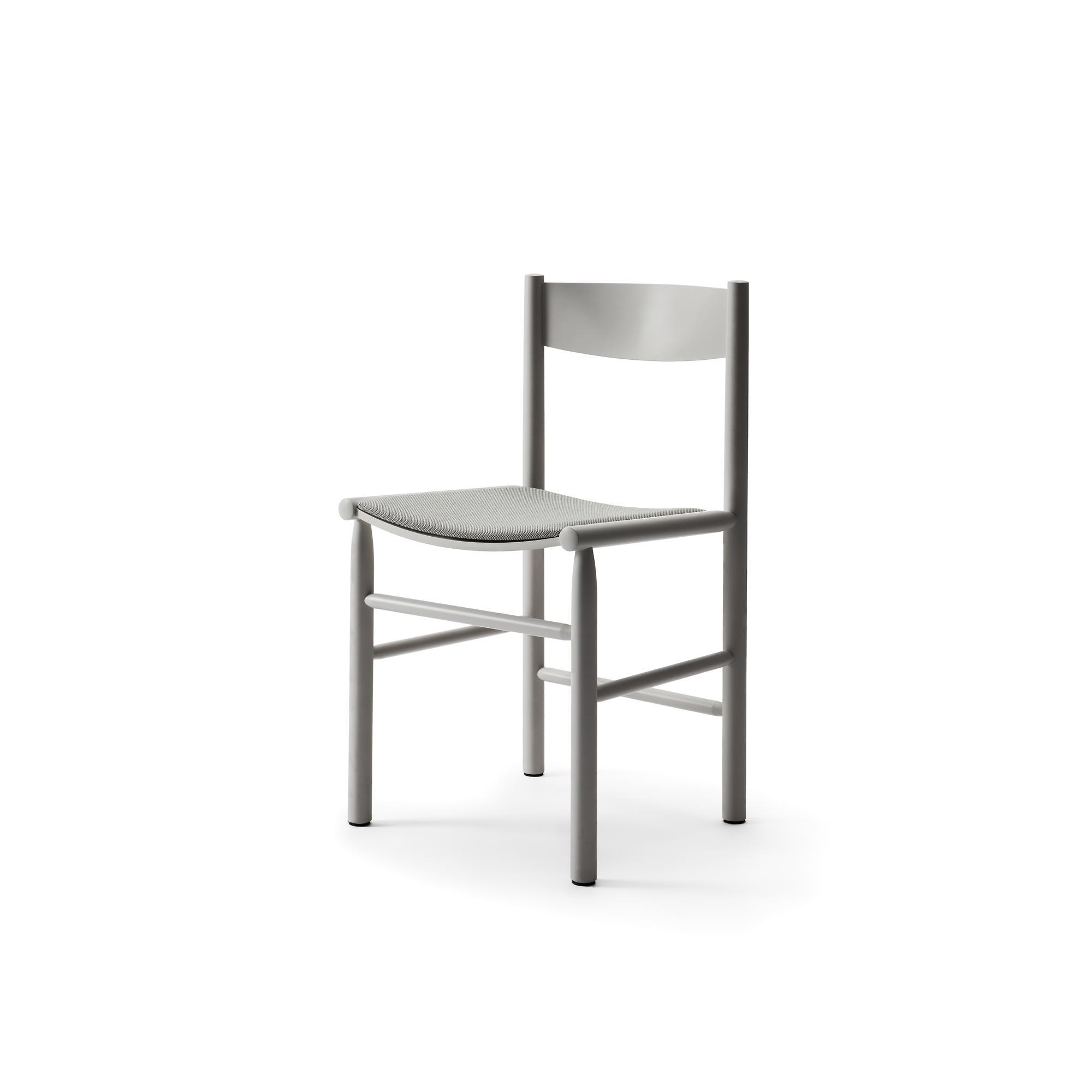 Nikari Linea Collection Akademia Chaise de Table à Manger Bouleau Laqué Gris/Steelcut Trio 213