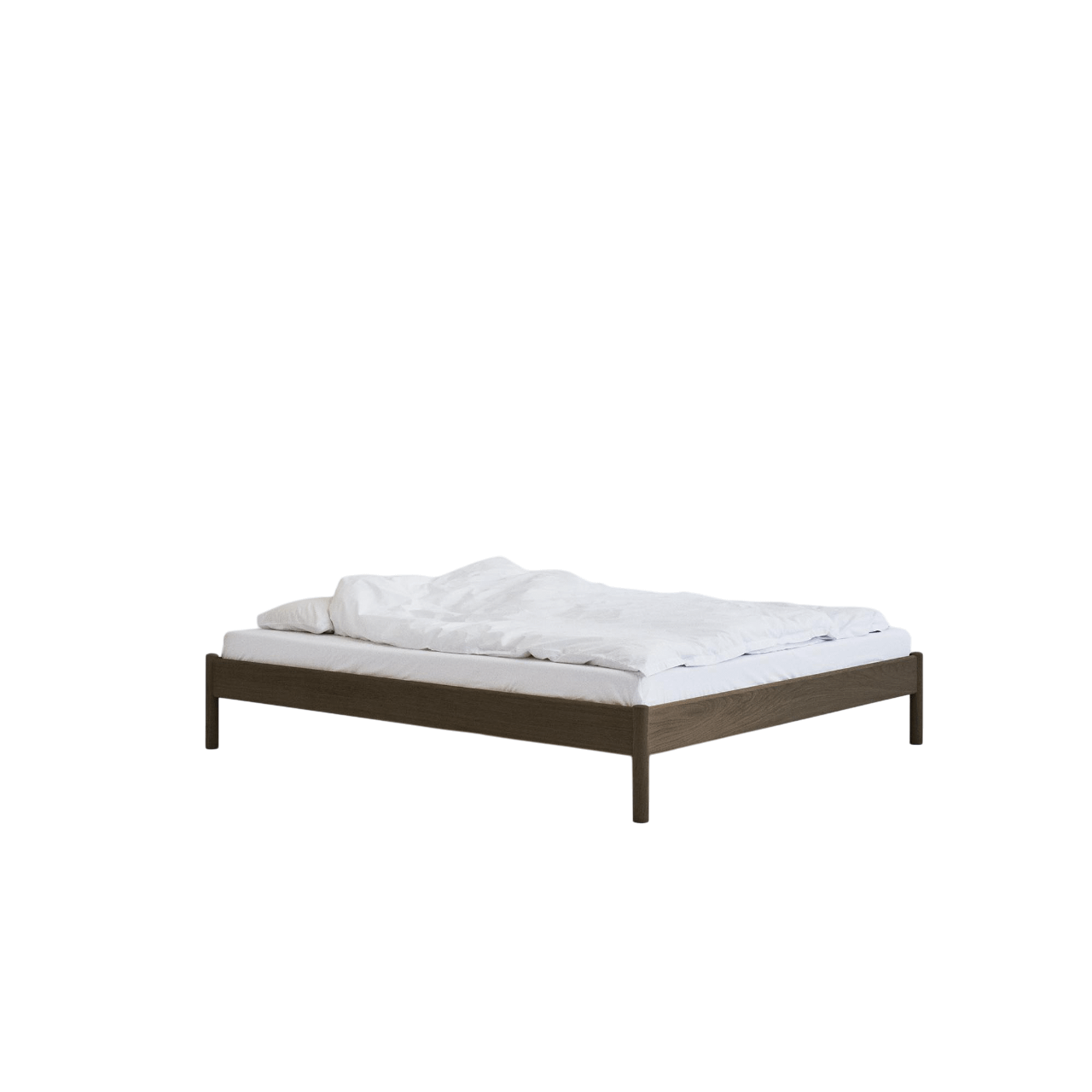 Rye Sleep Alken sängram utan huvudgavel 150x200 rökt ek