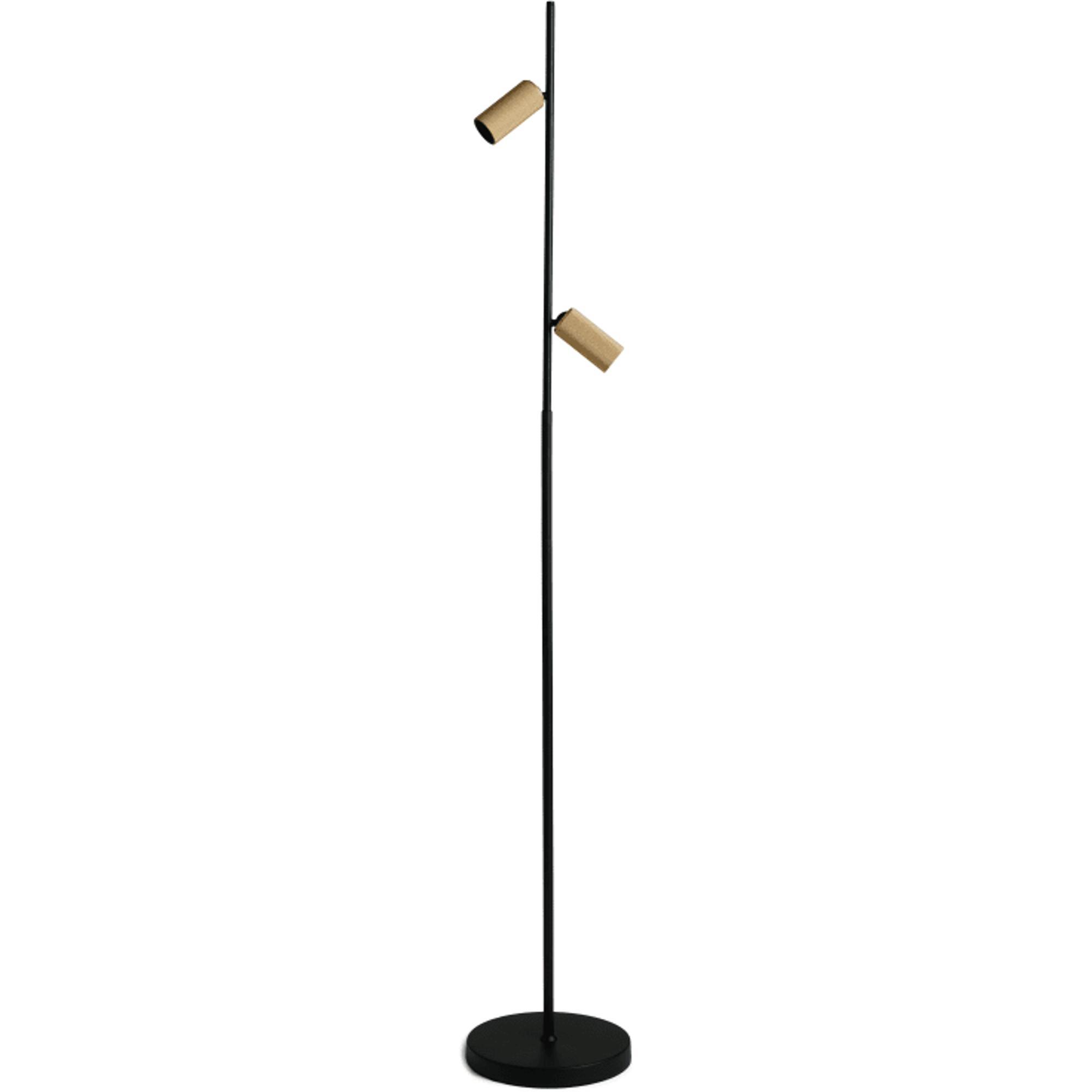 Antidark Decor Double F2 Floor Lamp Black/ Brass