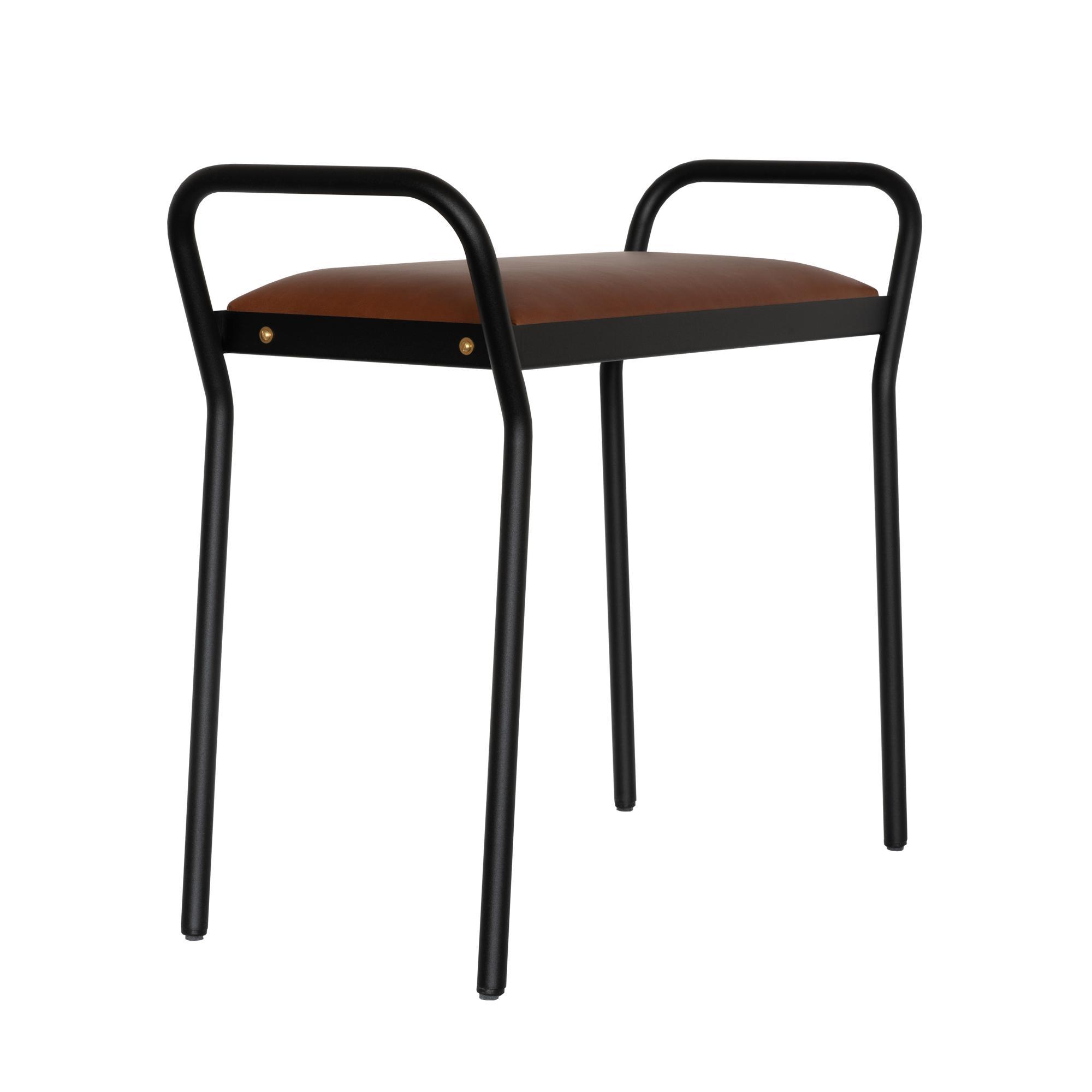 Maze Anyone Stool Black/Cognac