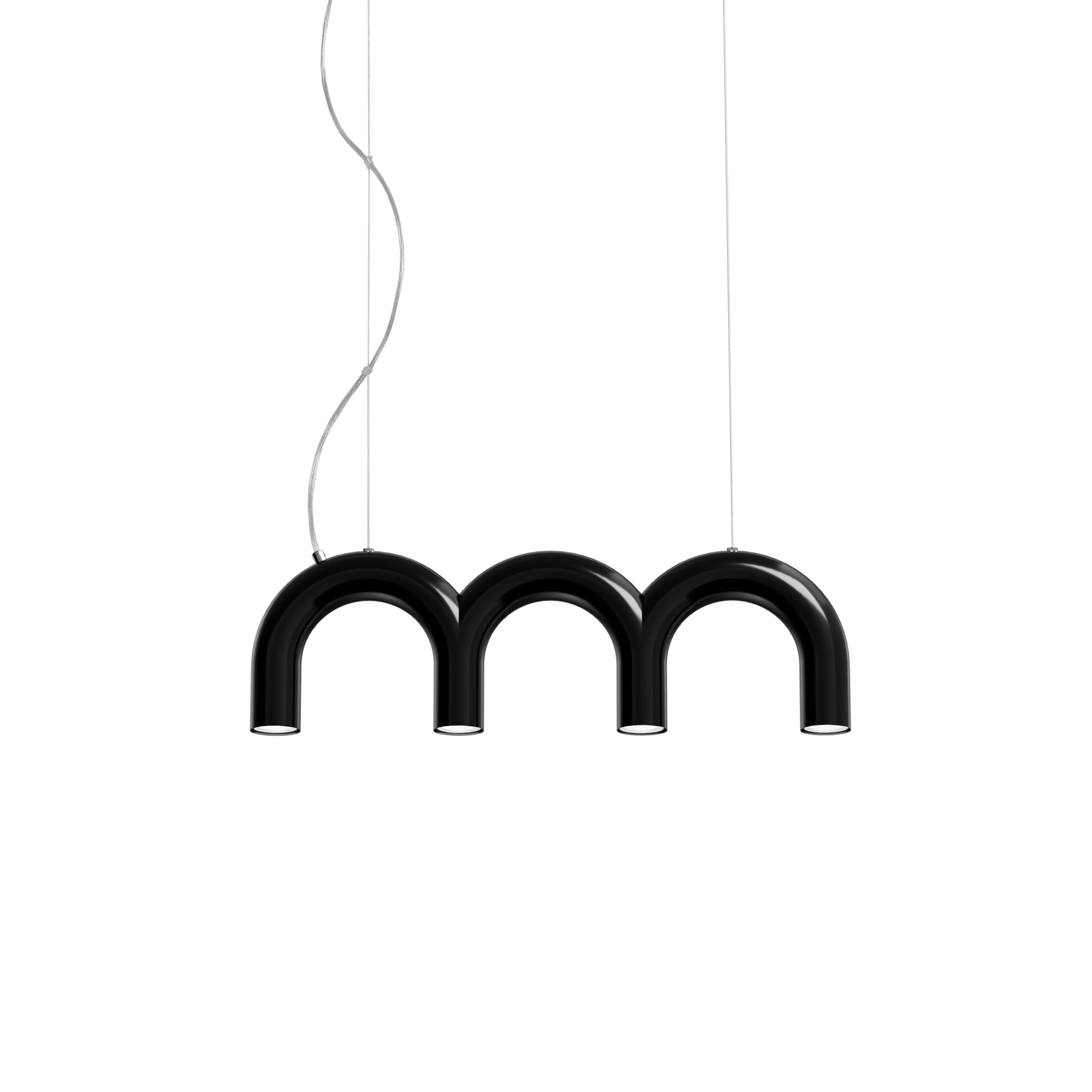 Colgante Triplete Arco Lámpara colgante Negro