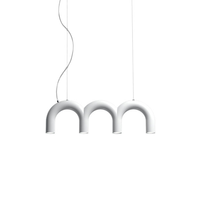 Oblure Arch Triplette Taklampe Hvit