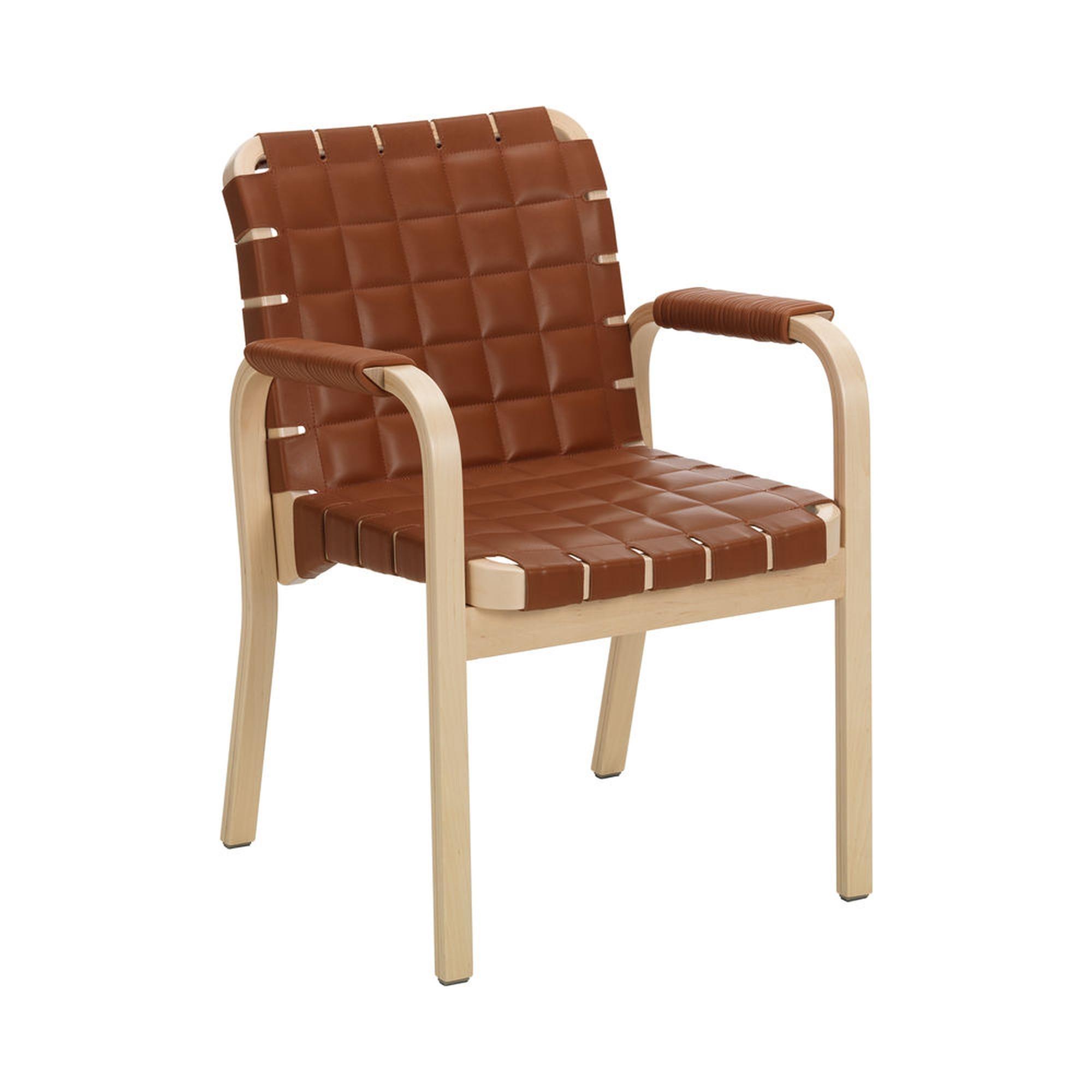 Artek A45 Krzesło do Jadalni Brzozowy/koniak