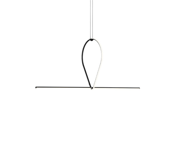 Flos Arrangements Drop Down & Line Pendant Configuration Black/White