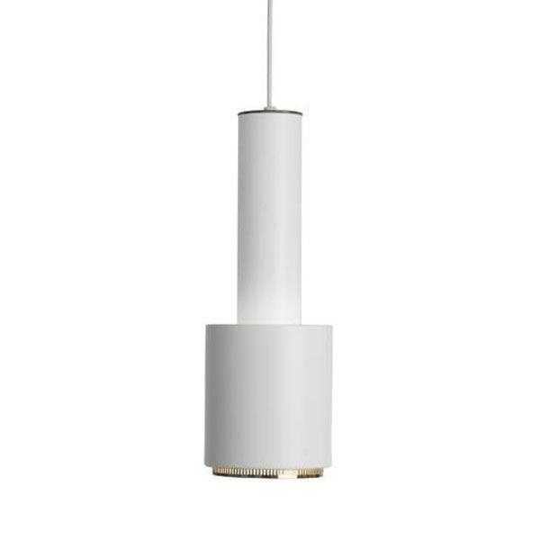 artek Hand Grenade A110 Pendant White & Brass