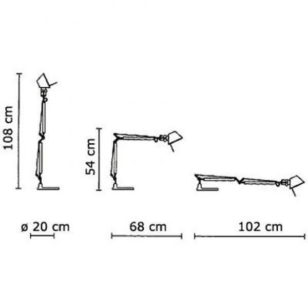 Artemide Tolomeo Mini Base Ø20 Aluminium 