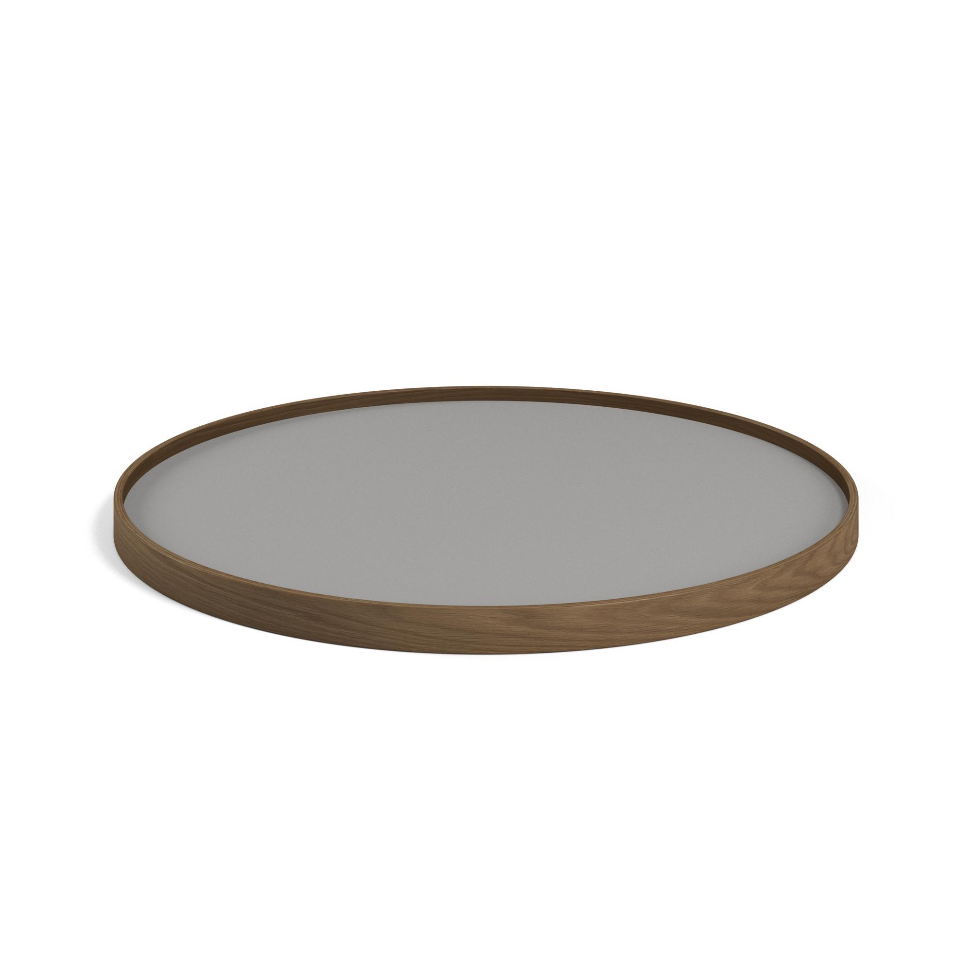 Brdr. Krüger Bølling Tray Ø60 Smoked Oak with Top in Gray/Dark Gray