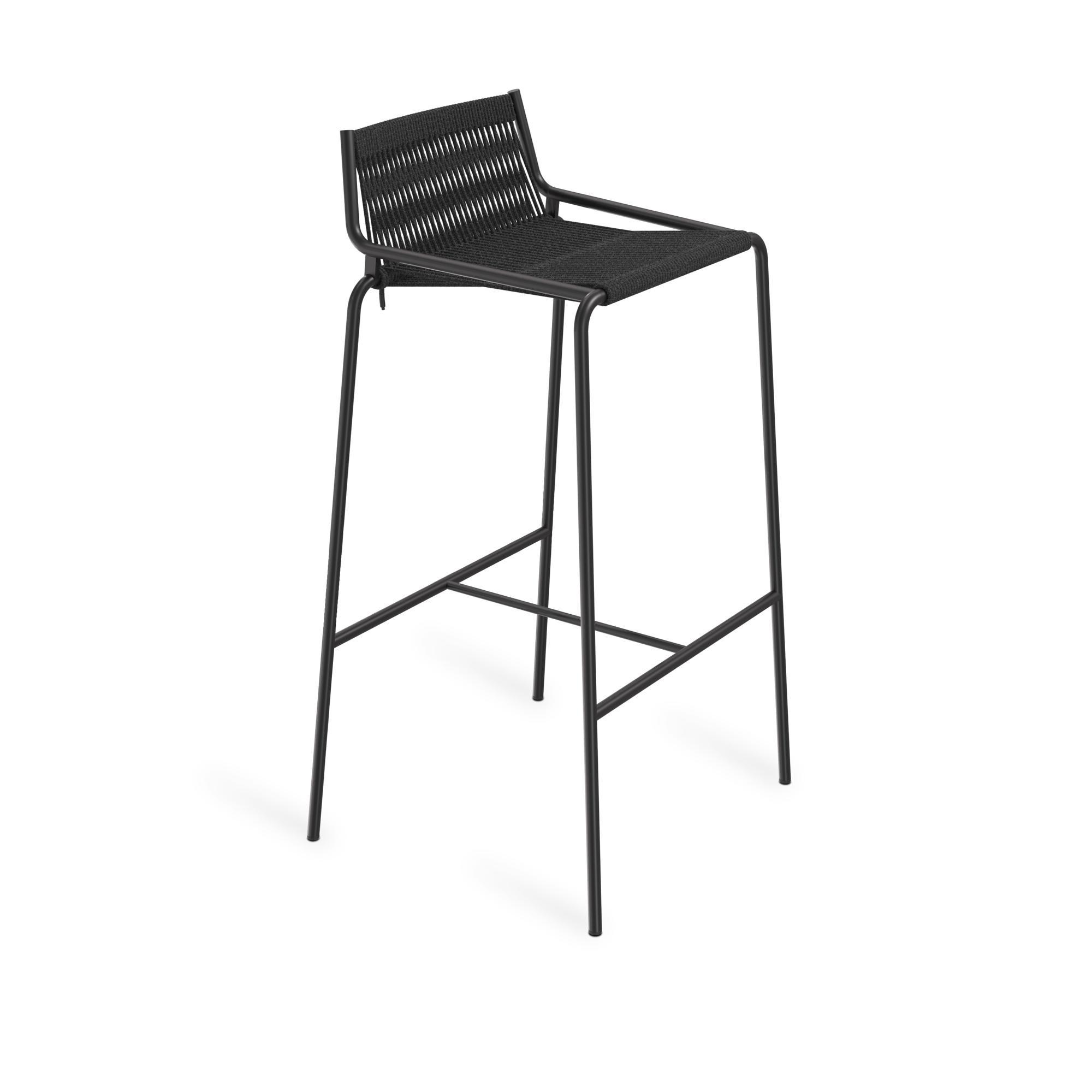 Thorup Copenhagen Noel Barstool musta/musta pellava K77 cm