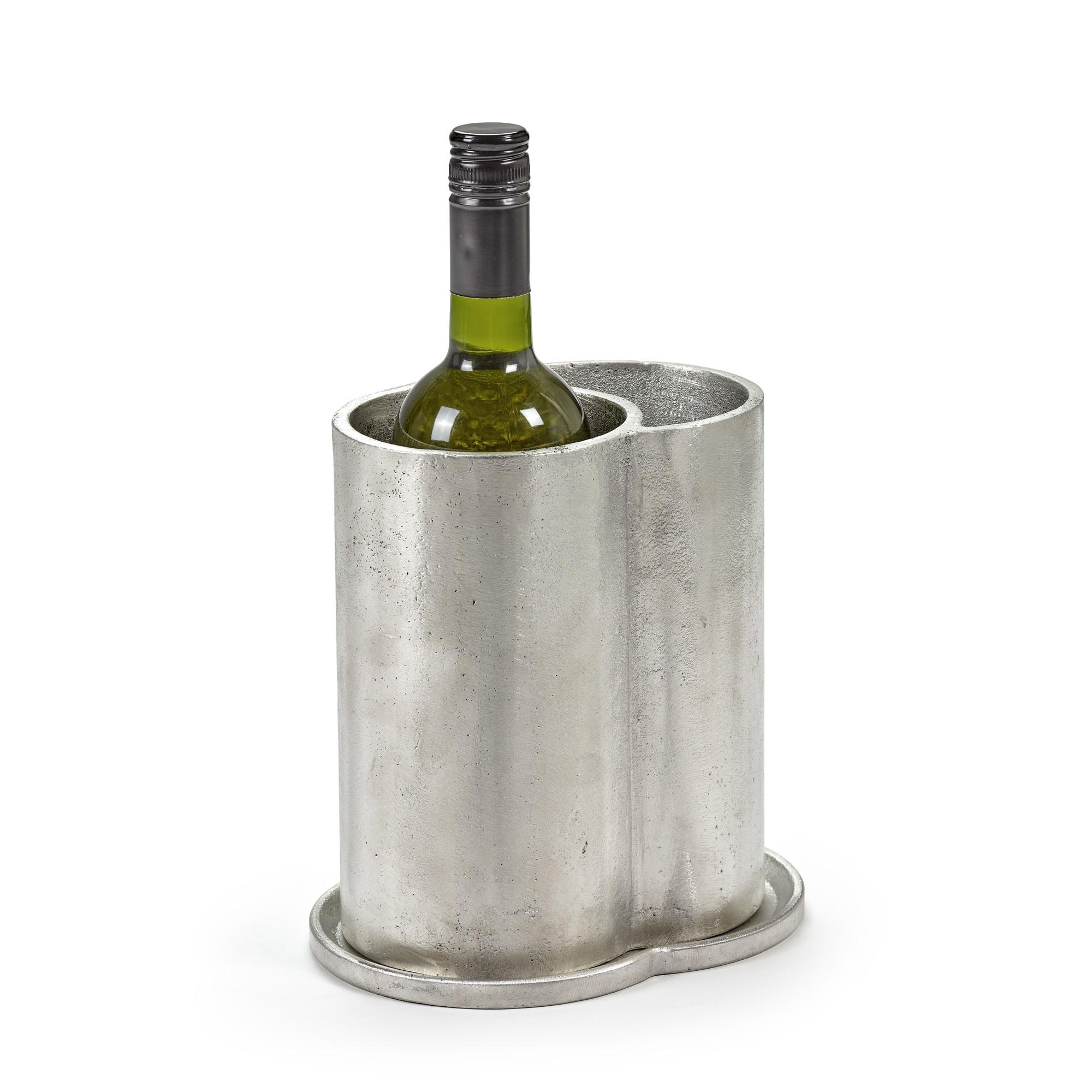 Serax Surface Weinkühler, Grau Aluminium