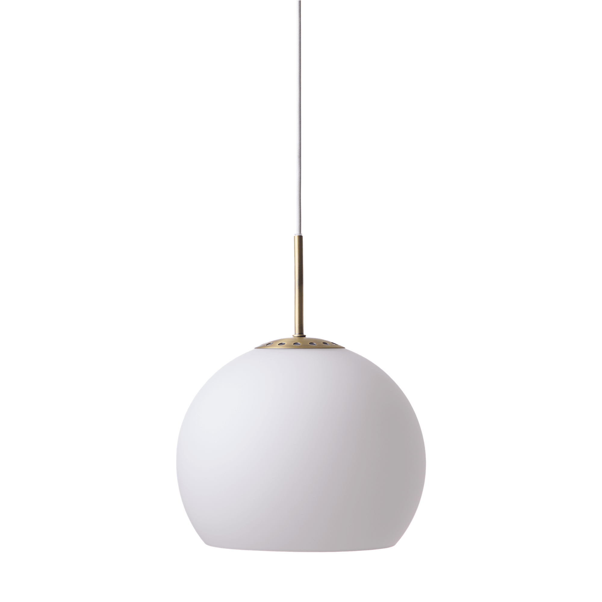 Lampadario Frandsen Ball Ø25 Bianco Opale